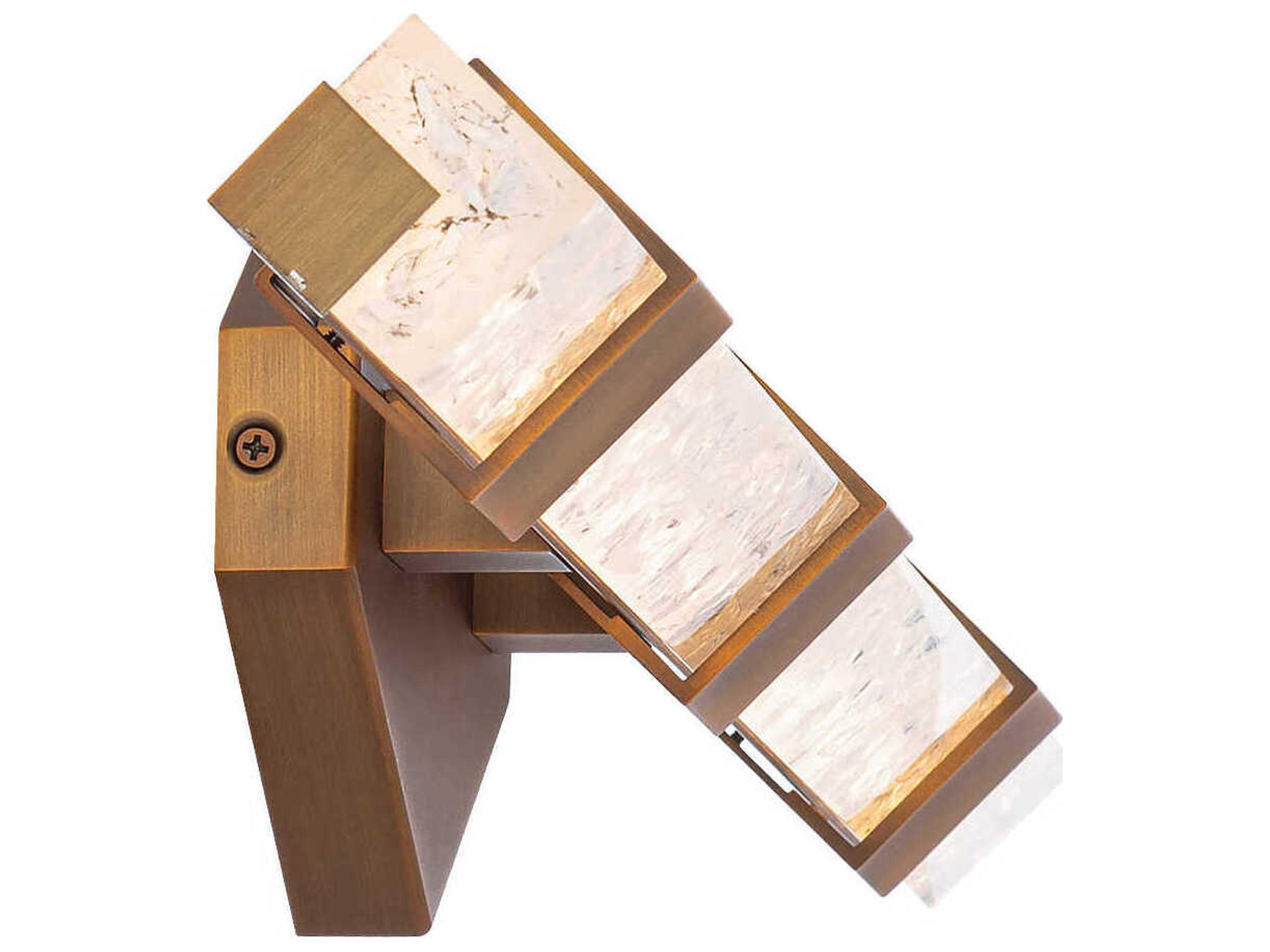 Modern Forms Regal 1-Light Aged Brass Crystal LED Vanity Light