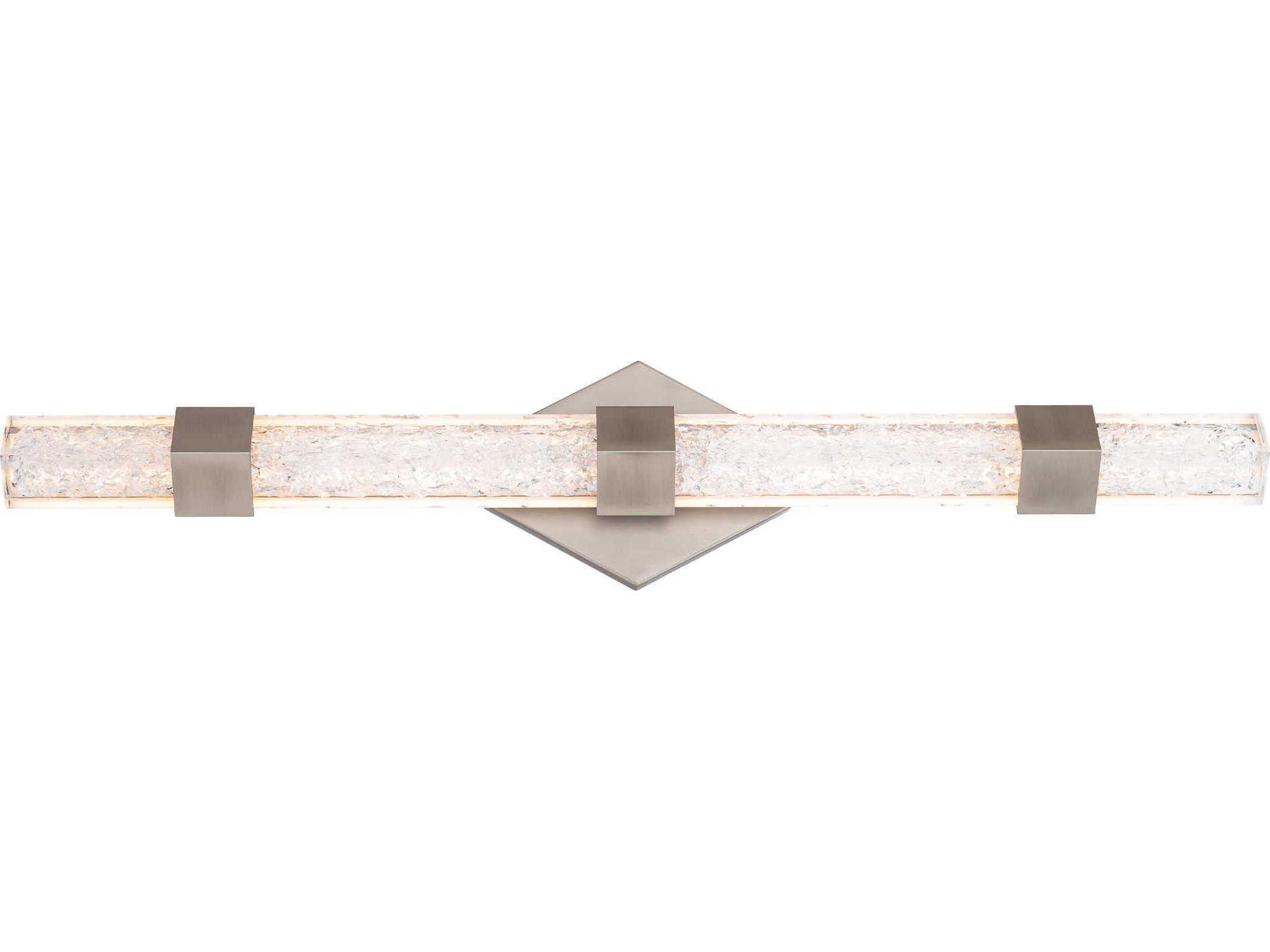 Modern Forms Regal 1-Light Brushed Nickel Crystal LED Vanity Light