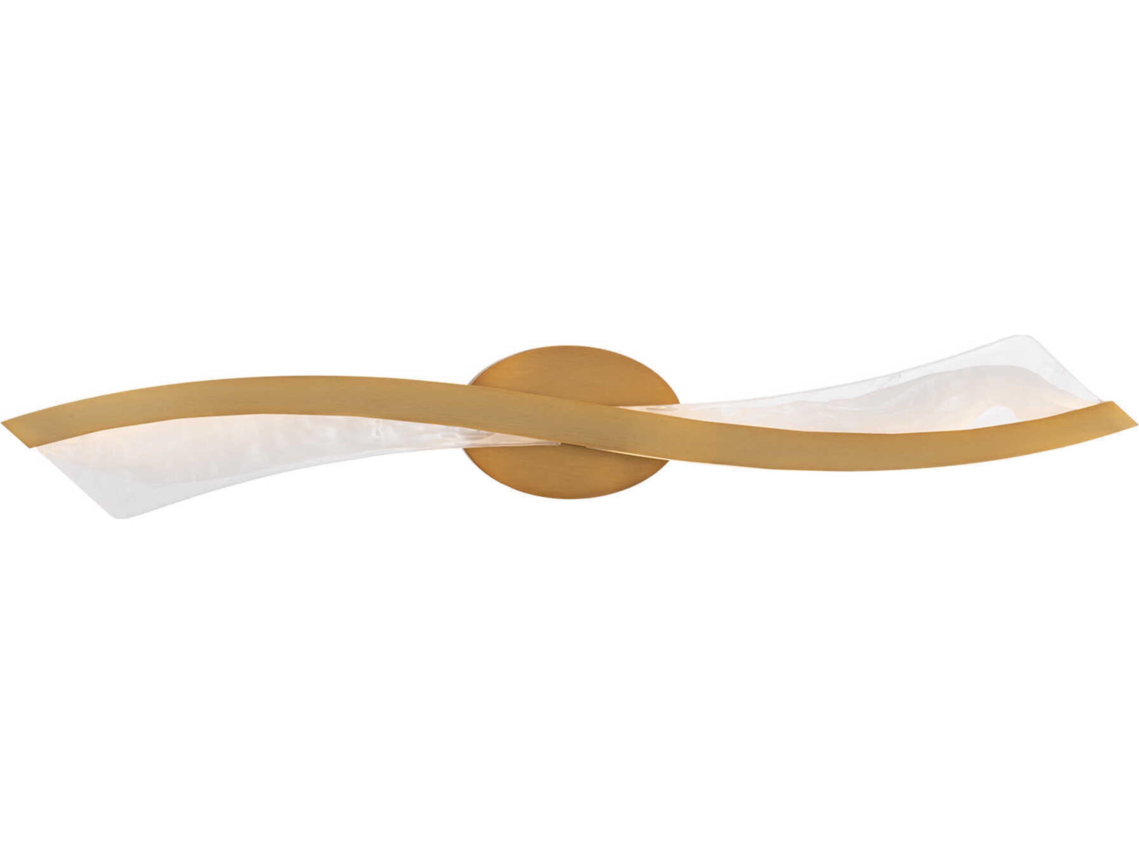 Modern Forms Ascot 2-Light Aged Brass Vanity Light