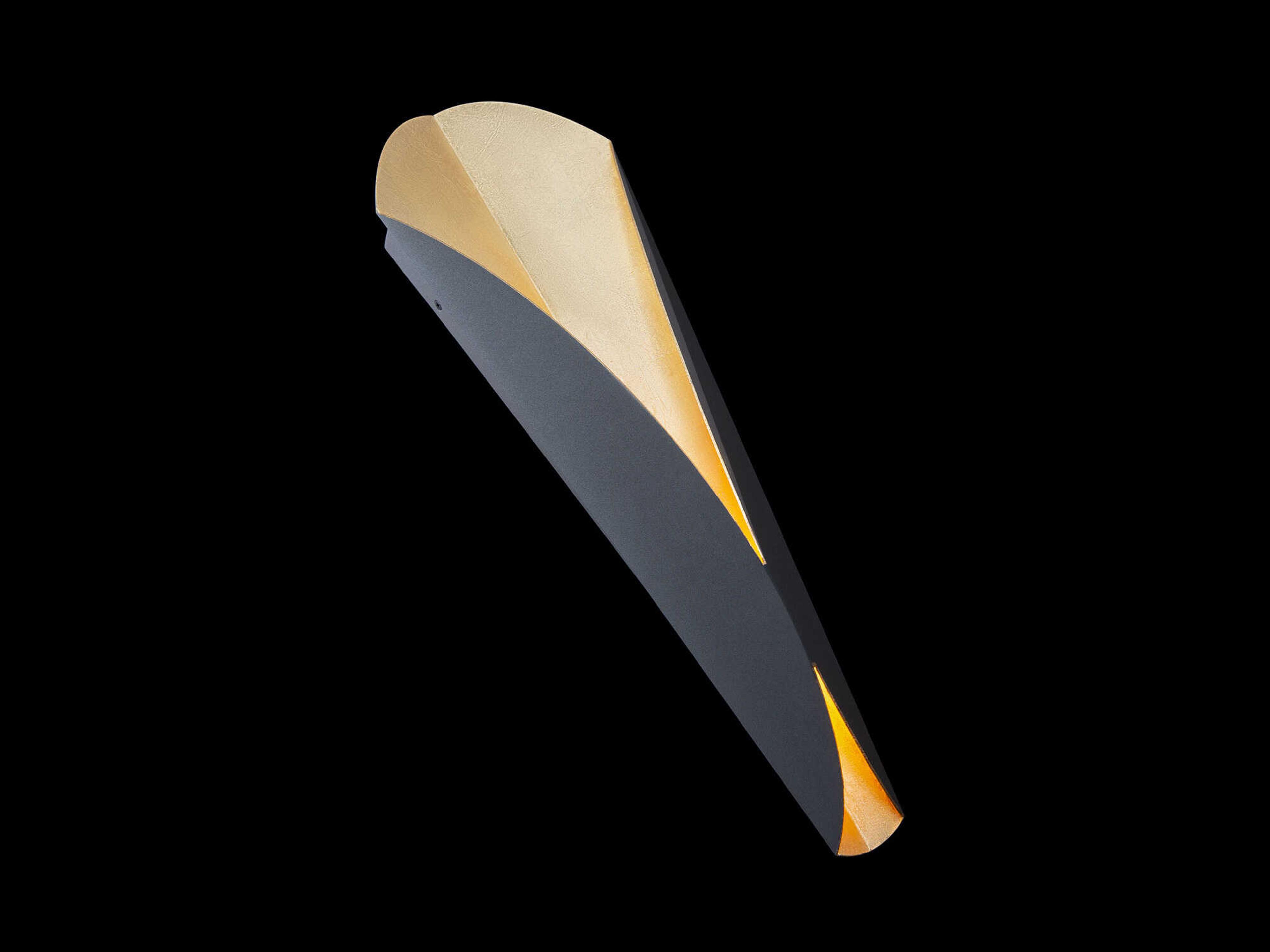 Modern Forms Fleur 1-Light Bronze Gold Leaf Black LED Wall Sconce