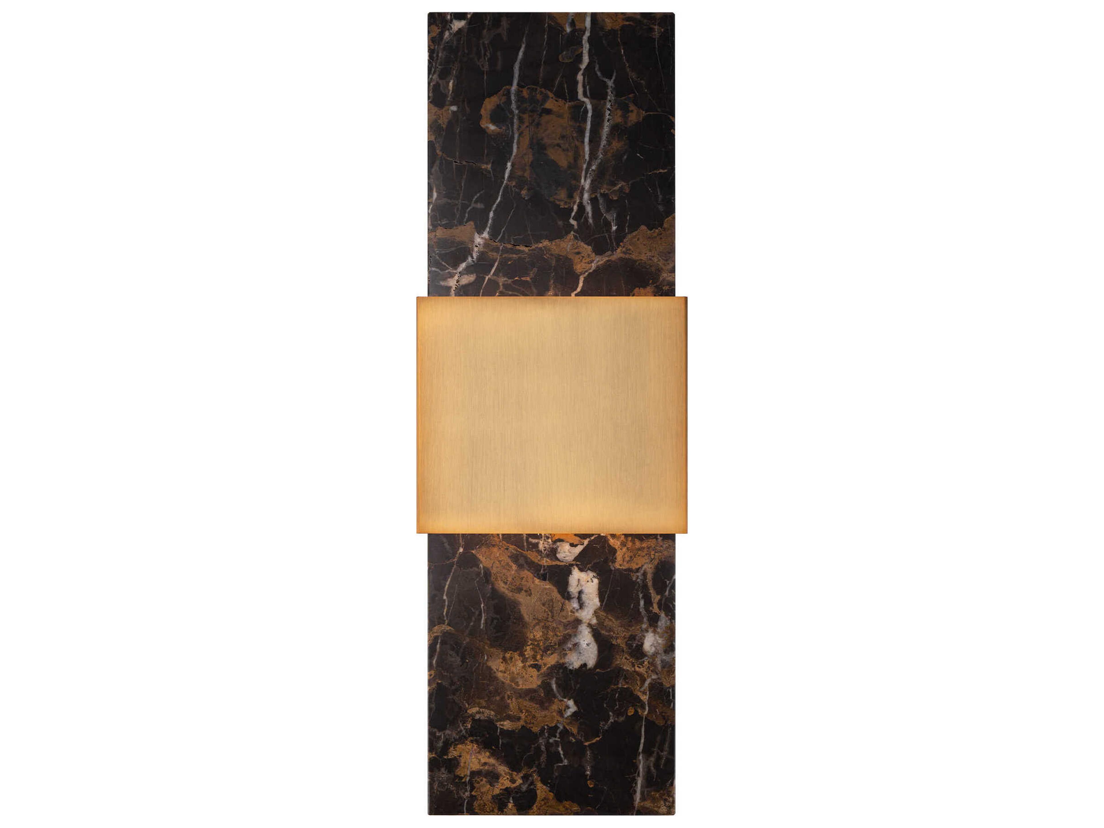Modern Forms Mercer 1-Light Black Aged Brass Glass LED Wall Sconce