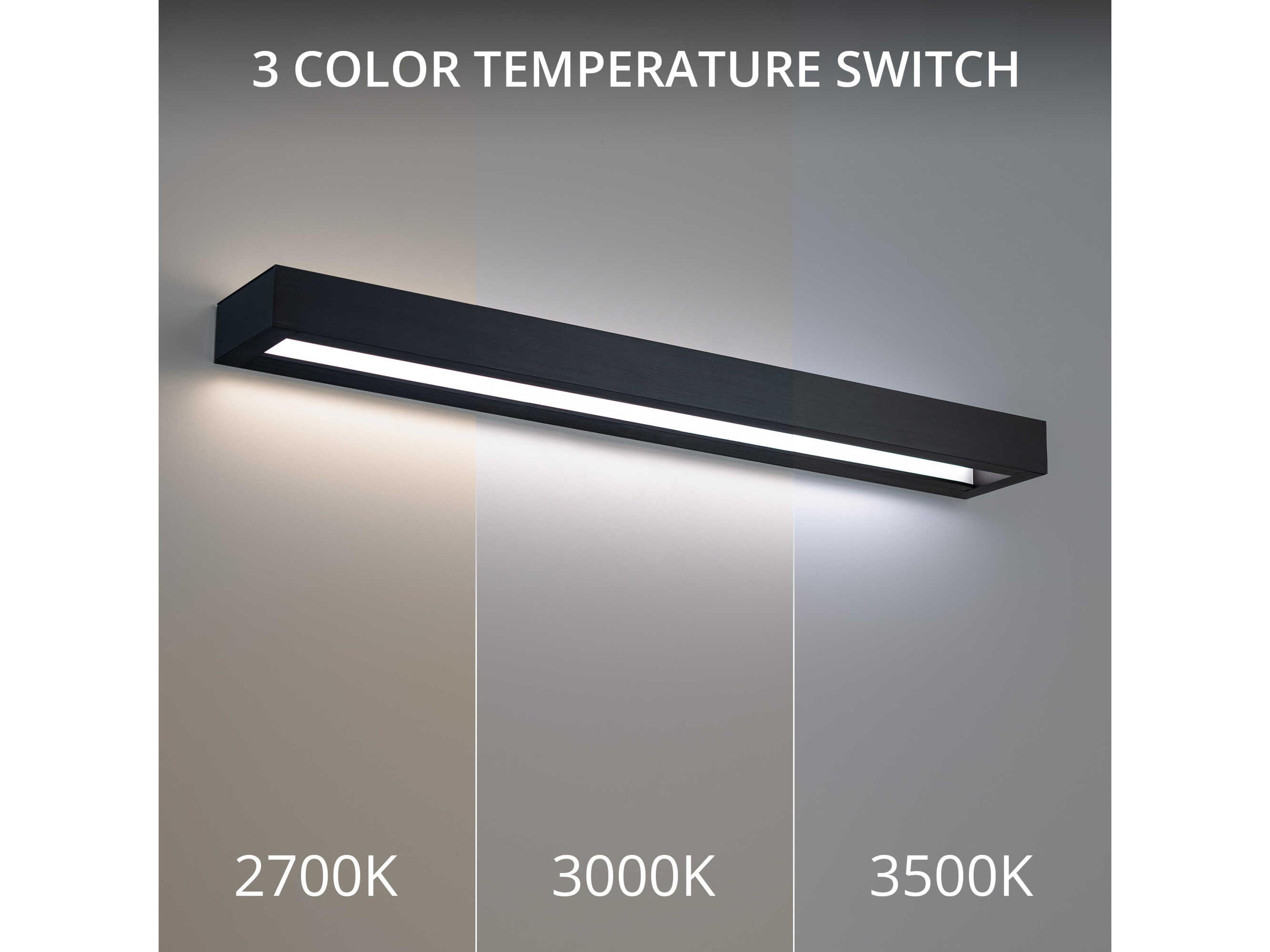 Modern Forms Open Bar 1-Light Black LED Vanity Light