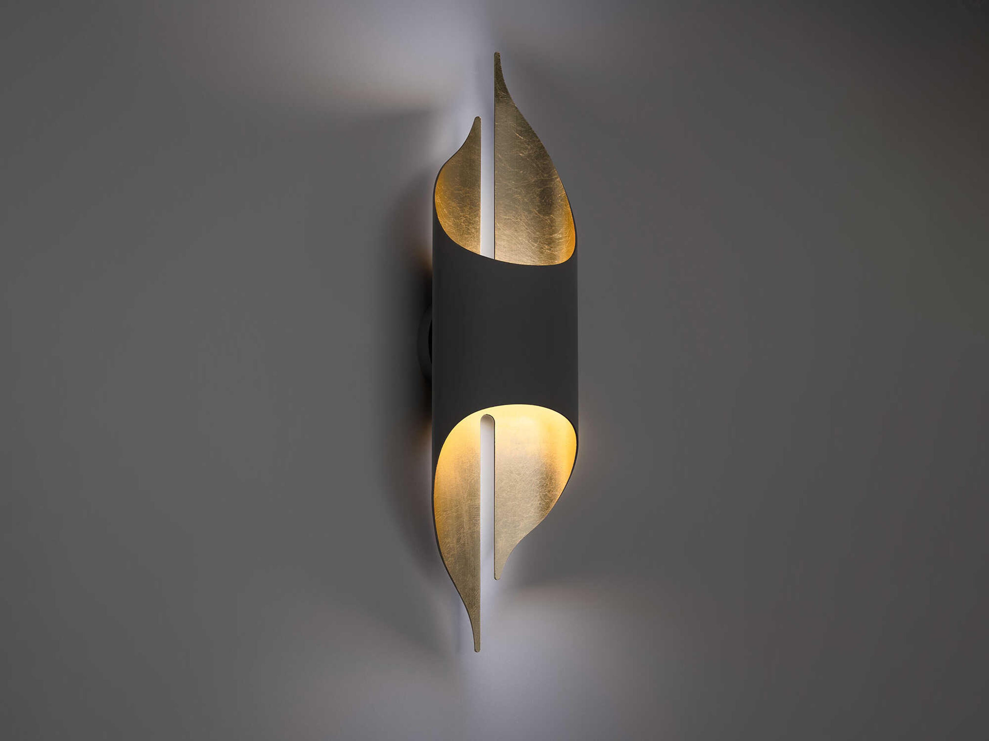 Modern Forms Clasp 1-Light Bronze Gold Leaf Wall Sconce