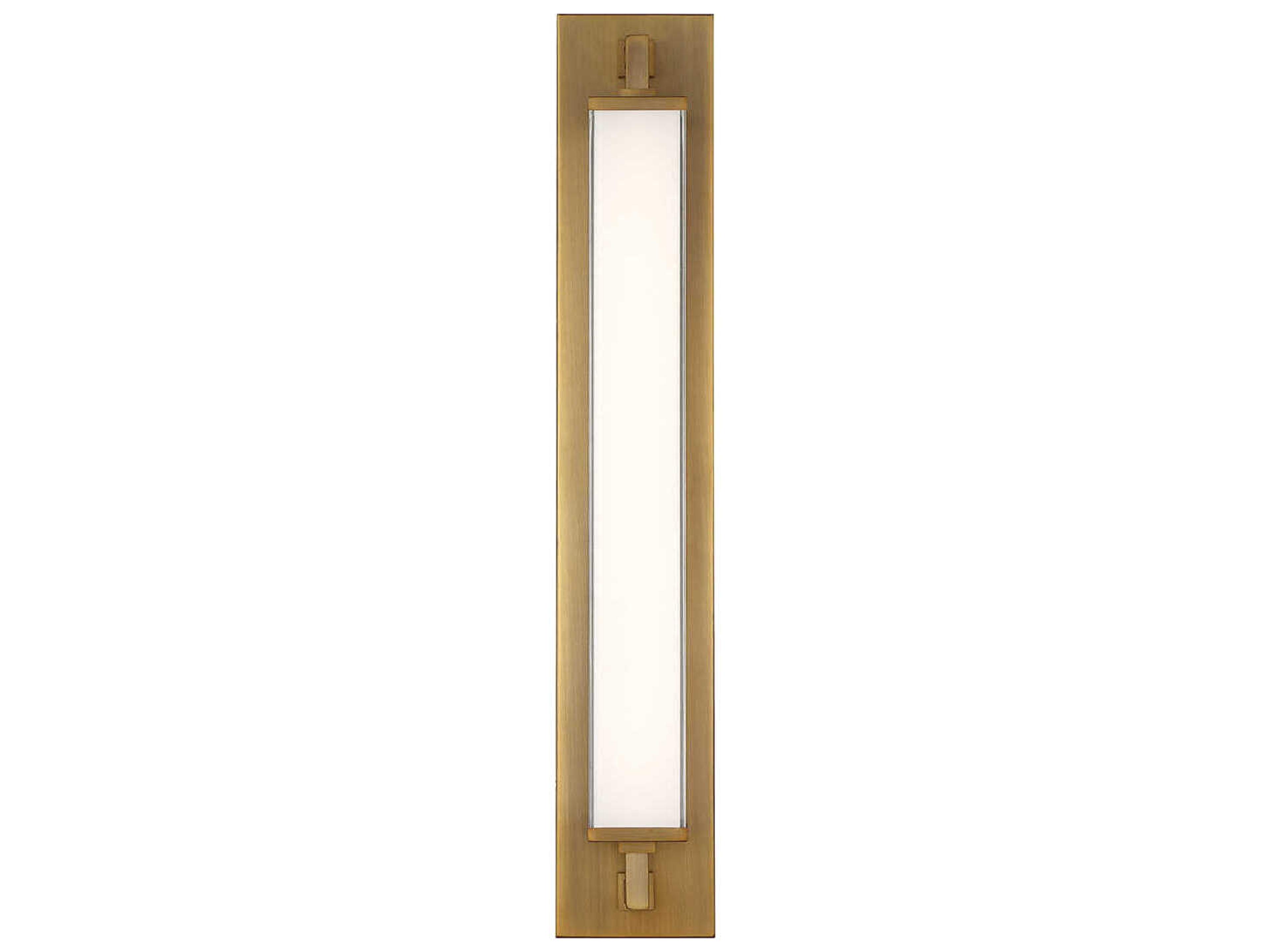 Modern Forms Gatsby 1-Light Aged Brass Glass LED Wall Sconce