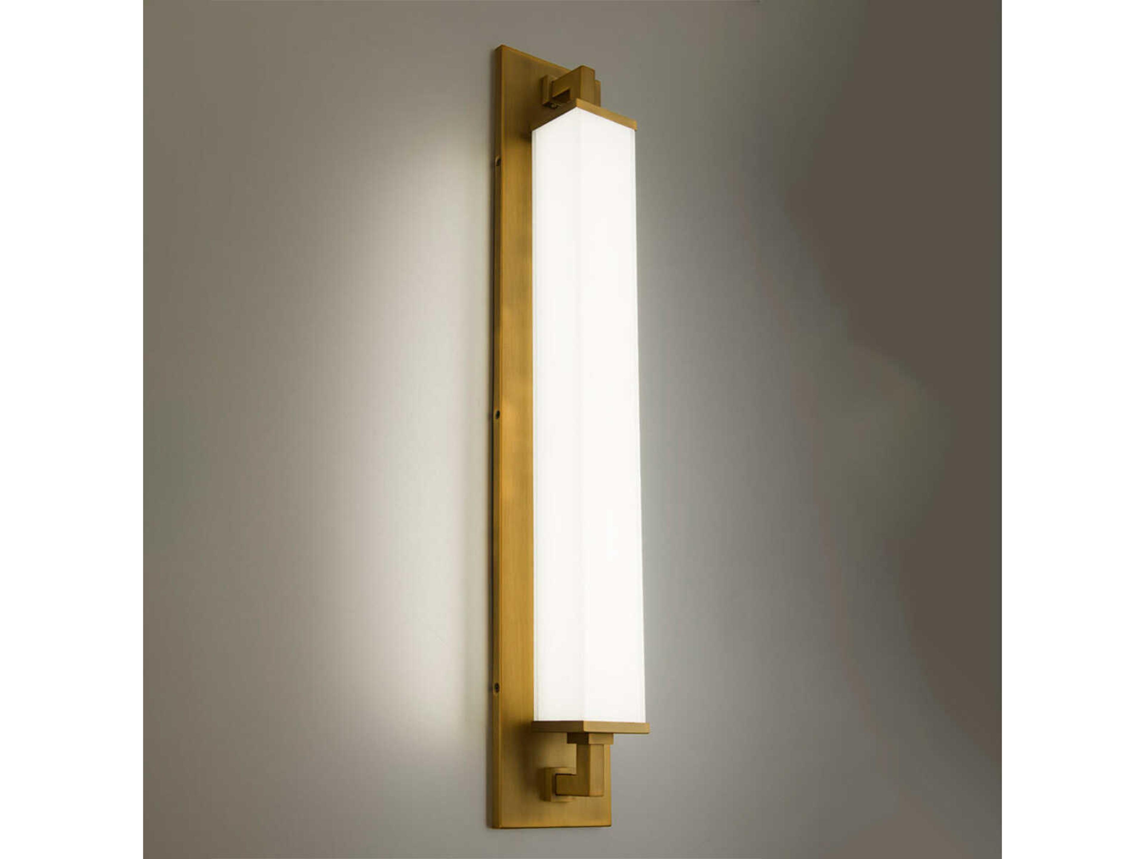 Modern Forms Gatsby 1-Light Aged Brass Glass LED Wall Sconce