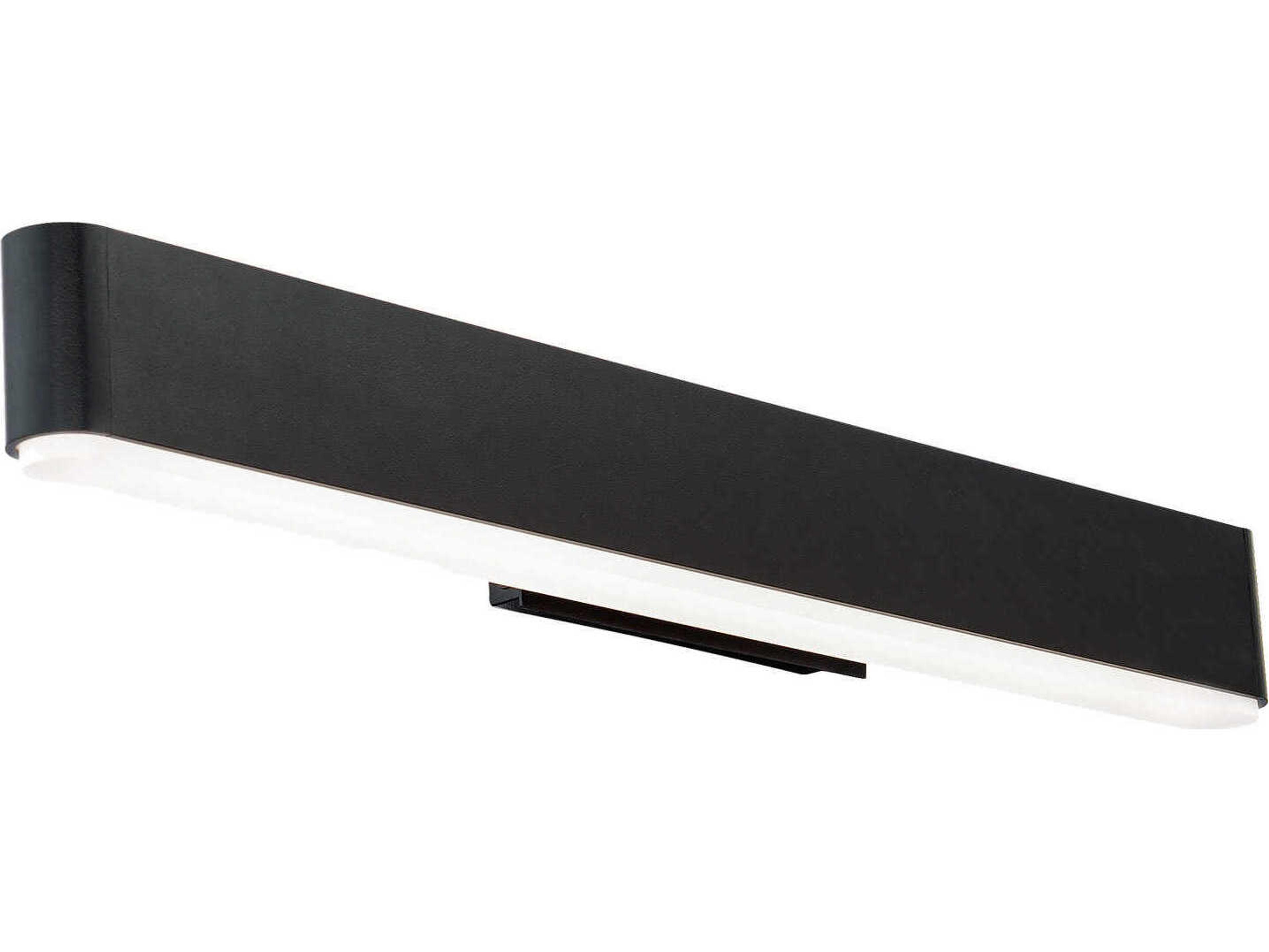 1-Light Black LED Vanity Light