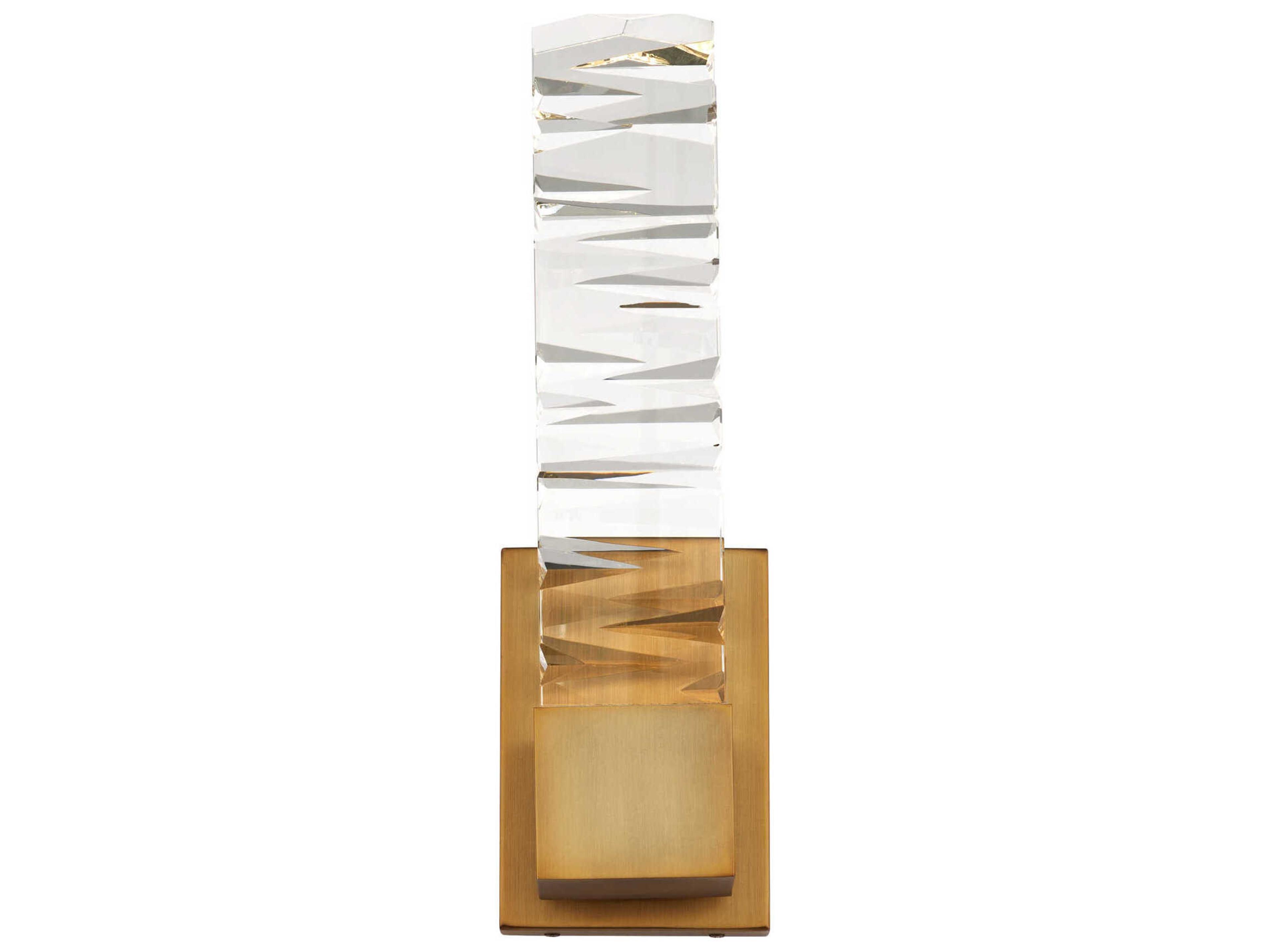 Modern Forms Juliet 1-Light Aged Brass Crystal LED Wall Sconce