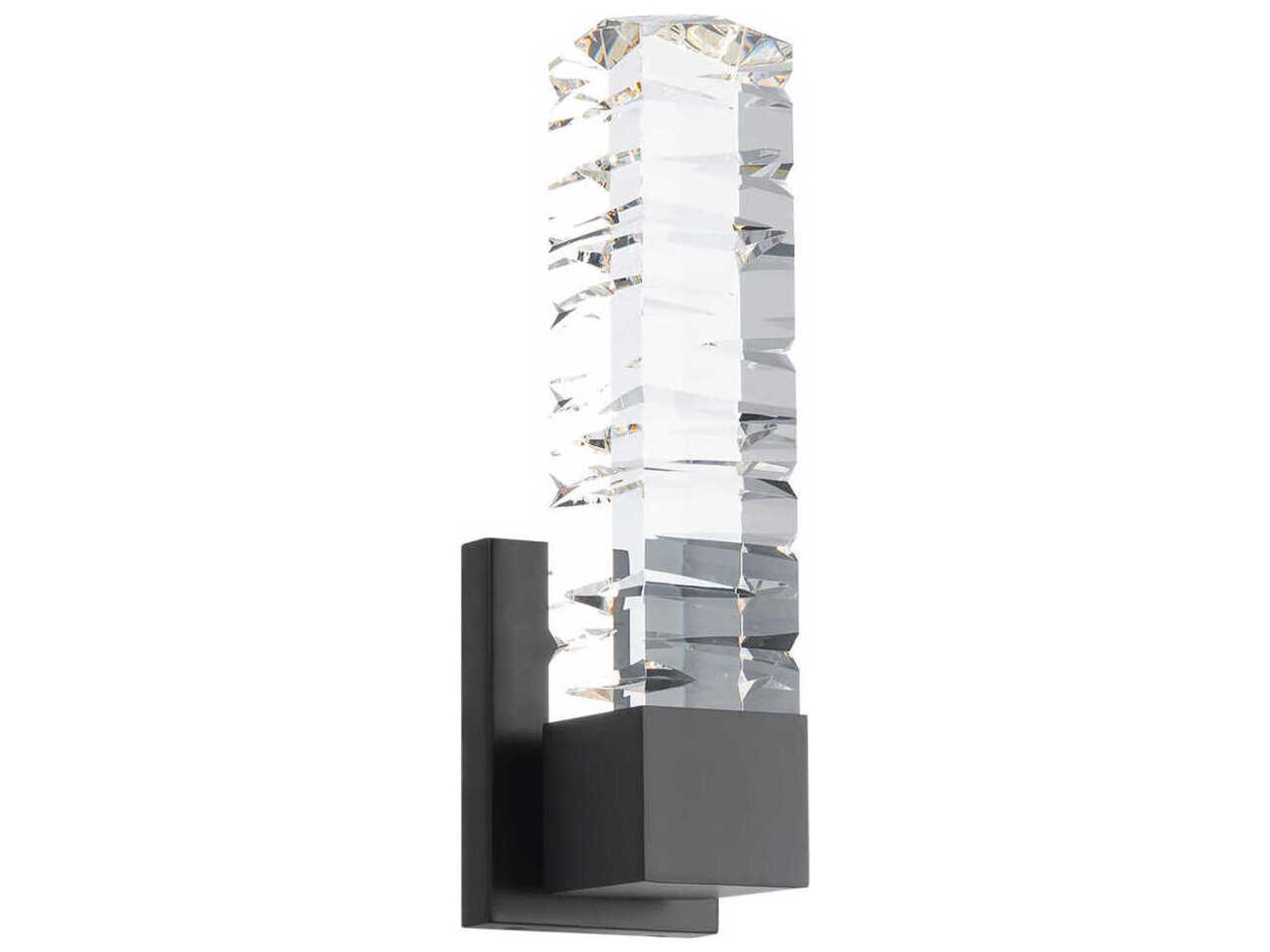 Juliet 1-Light Black Crystal LED Wall Sconce
