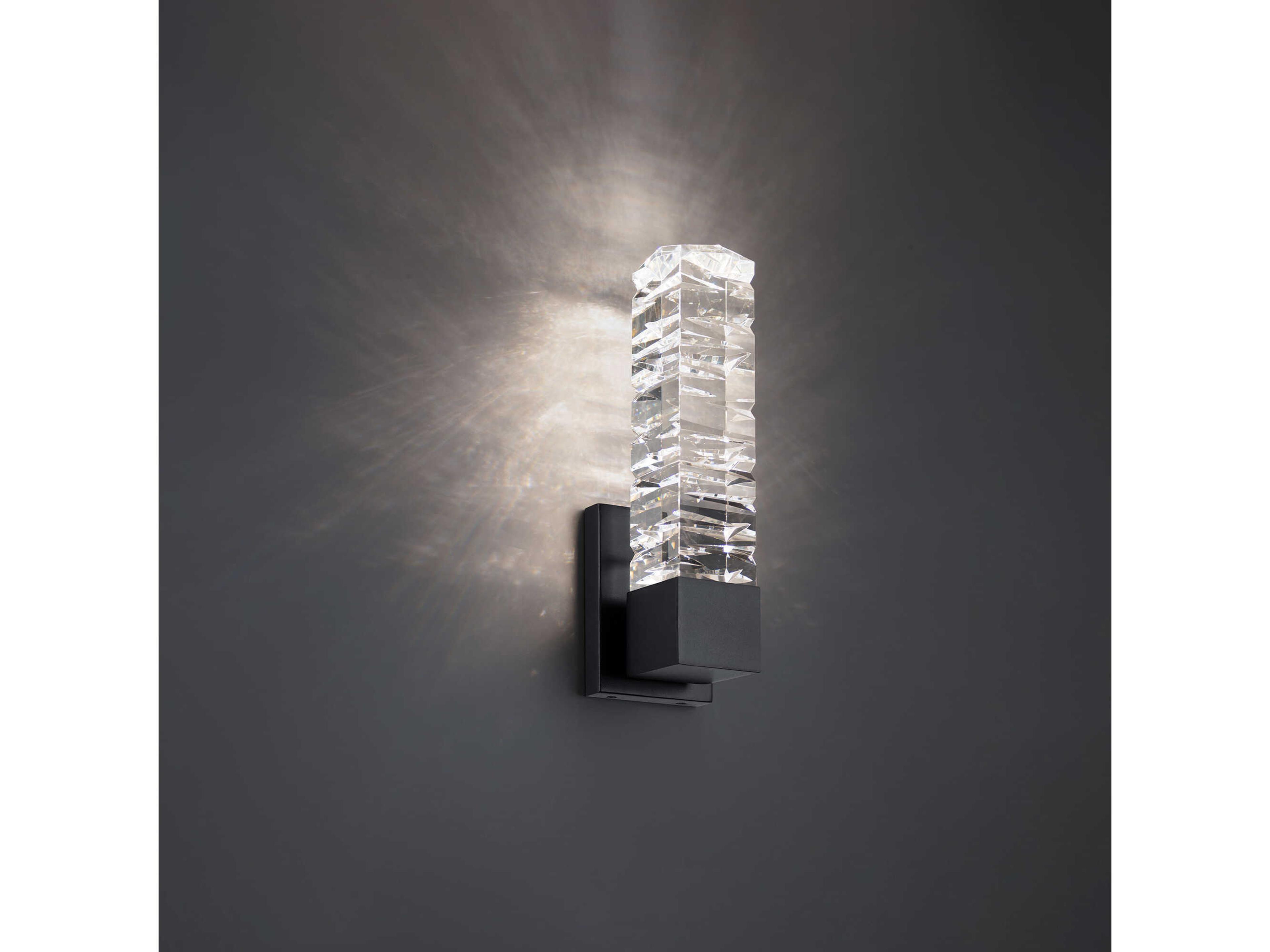 Modern Forms Juliet 1-Light Black Crystal LED Wall Sconce