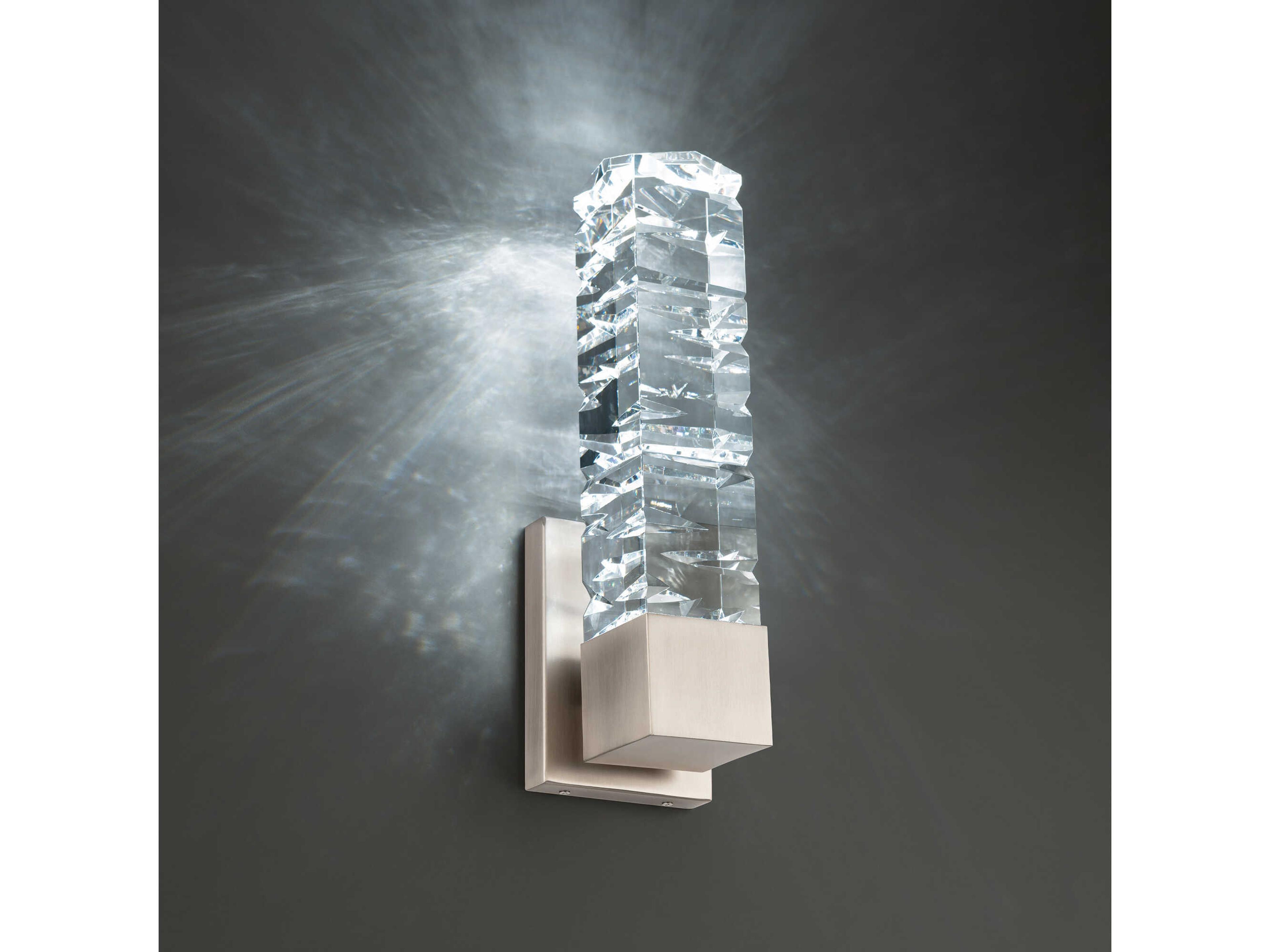 Modern Forms Juliet 1-Light Brushed Nickel Crystal LED Wall Sconce