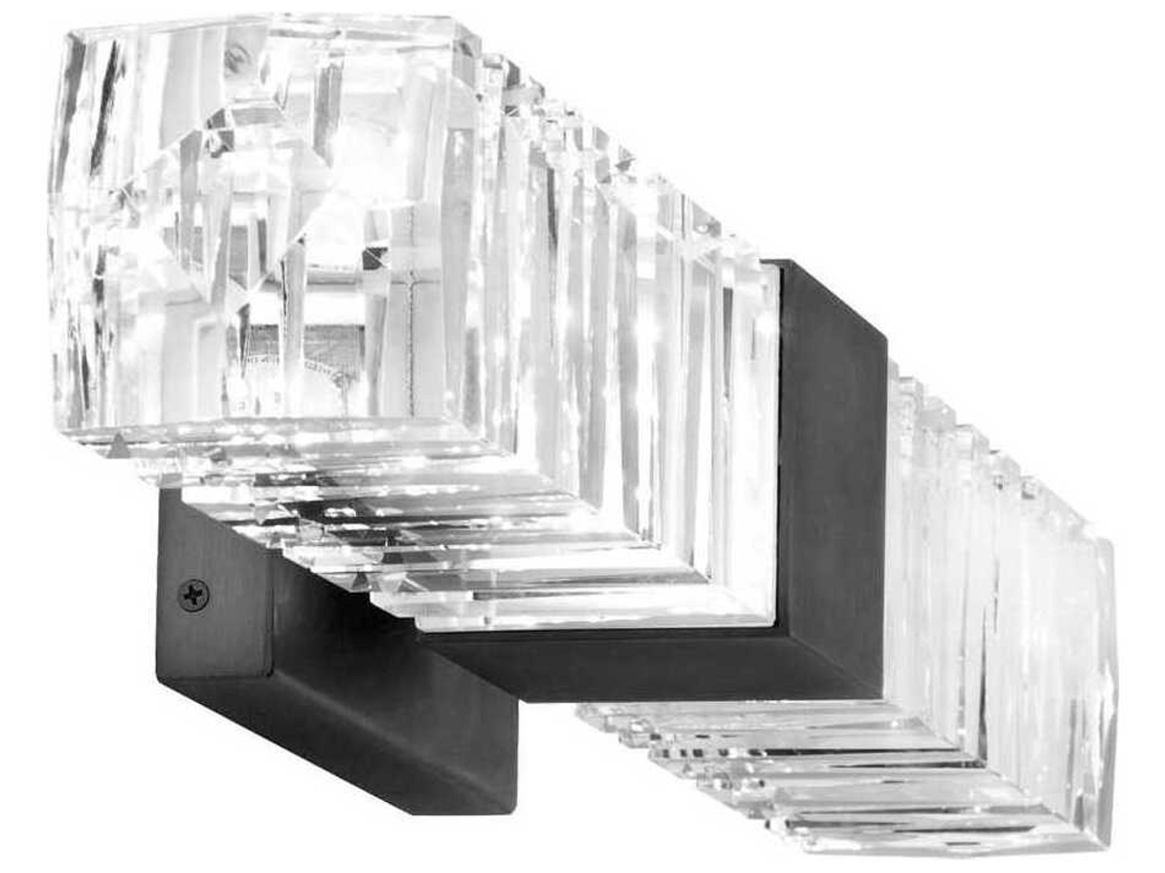 Modern Forms Juliet 2-Light Black Crystal LED Vanity Light