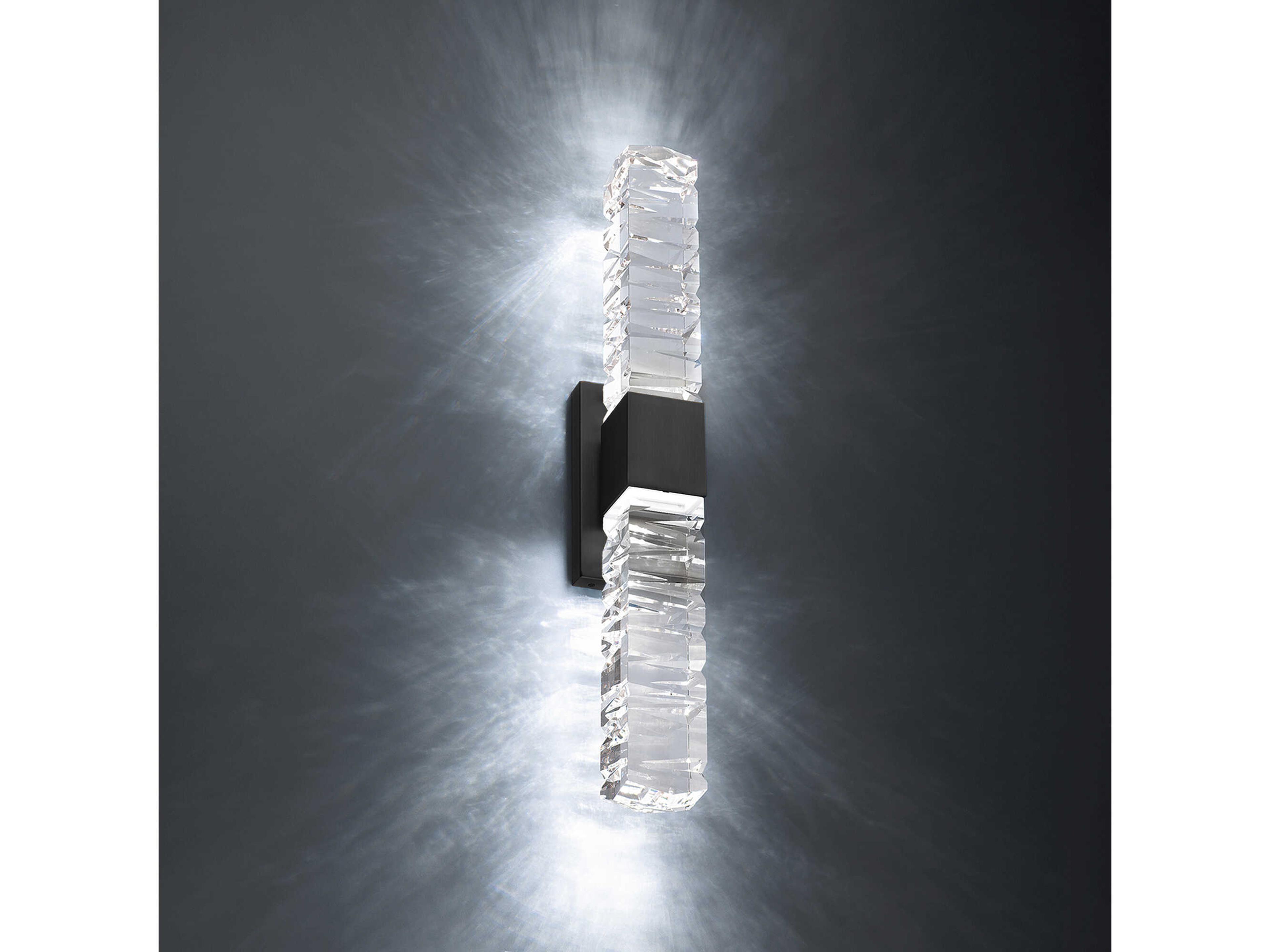 Modern Forms Juliet 2-Light Black Crystal LED Vanity Light