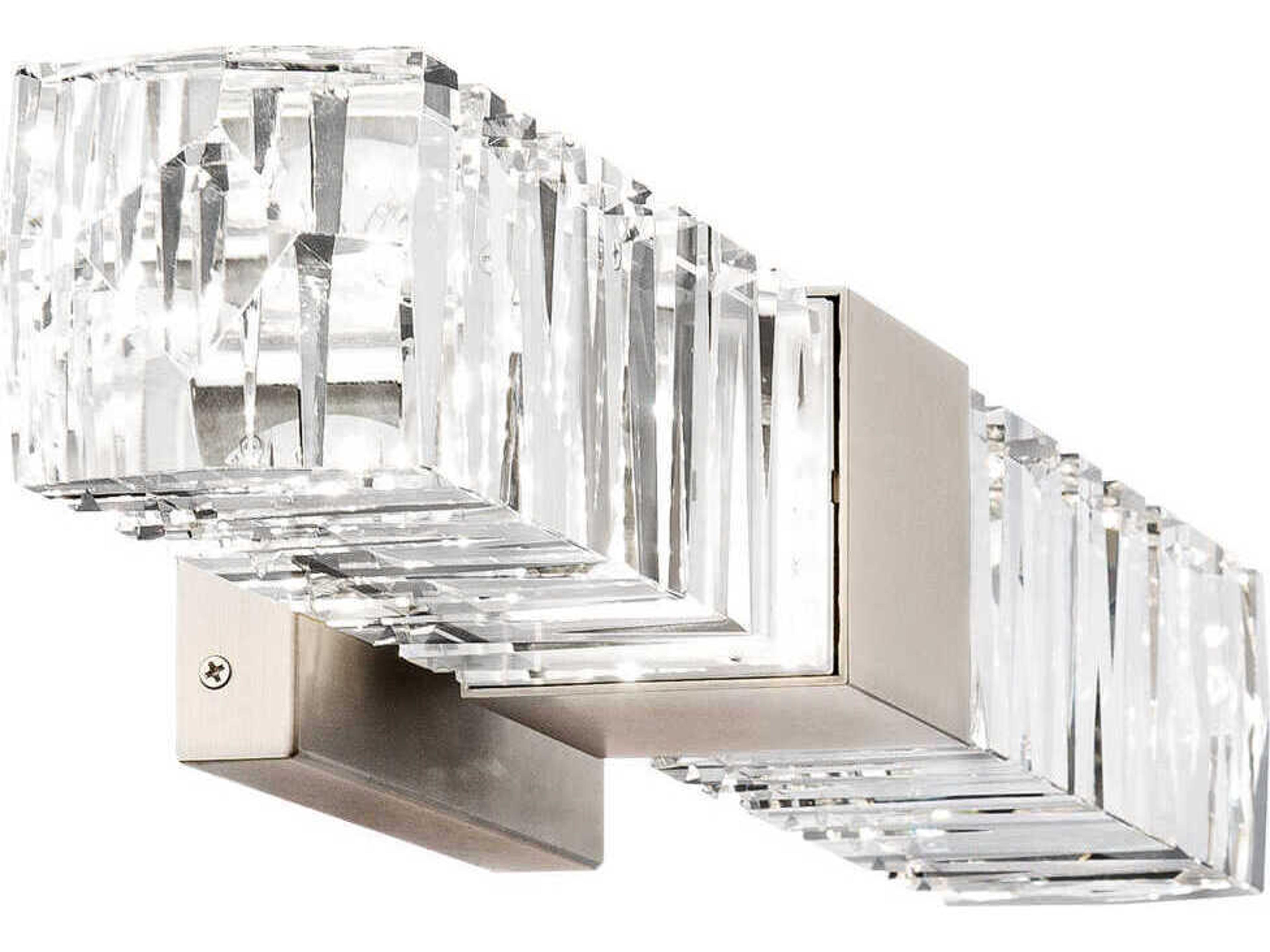 Modern Forms Juliet 2-Light Brushed Nickel Crystal LED Vanity Light