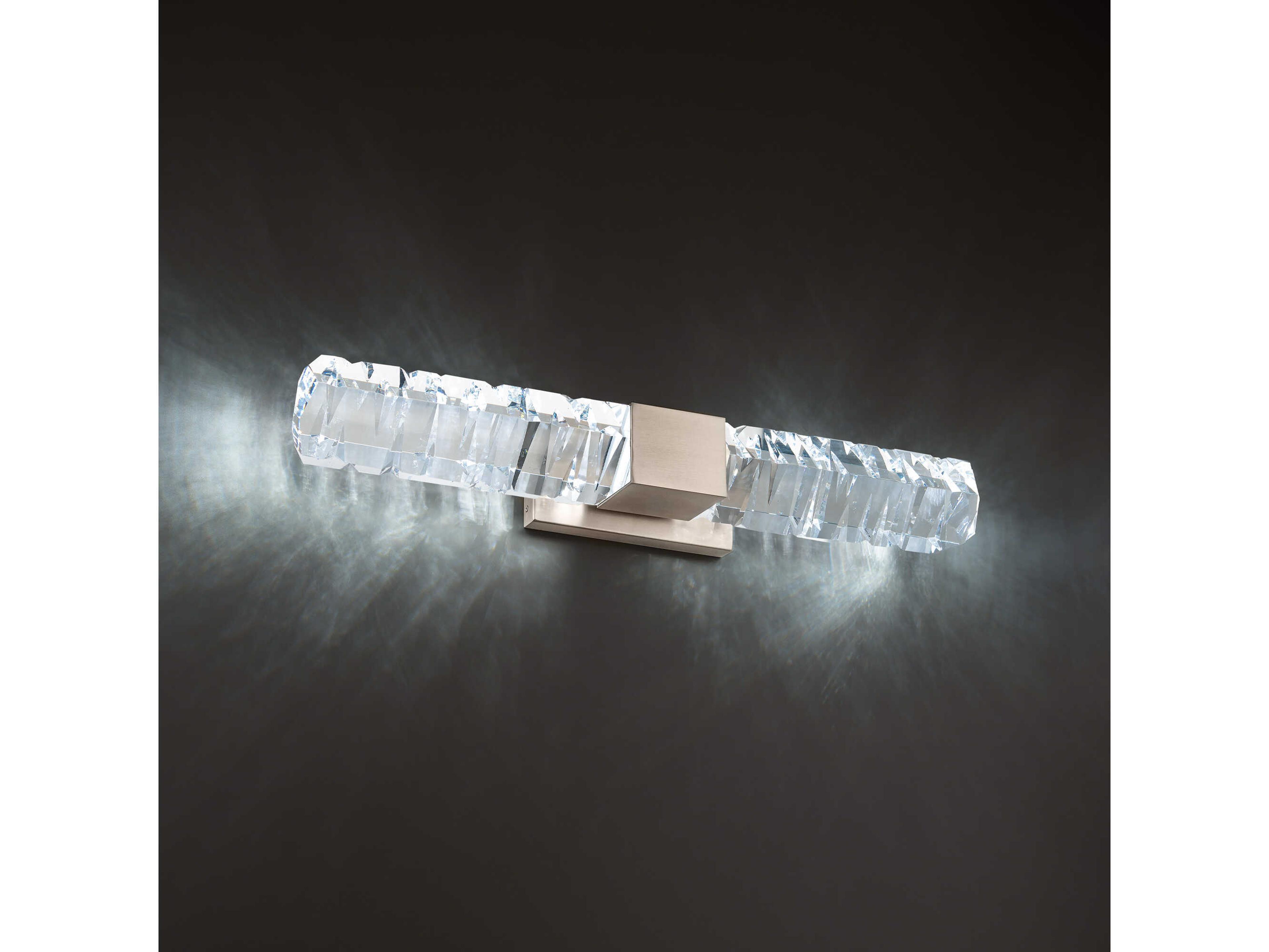 Modern Forms Juliet 2-Light Brushed Nickel Crystal LED Vanity Light