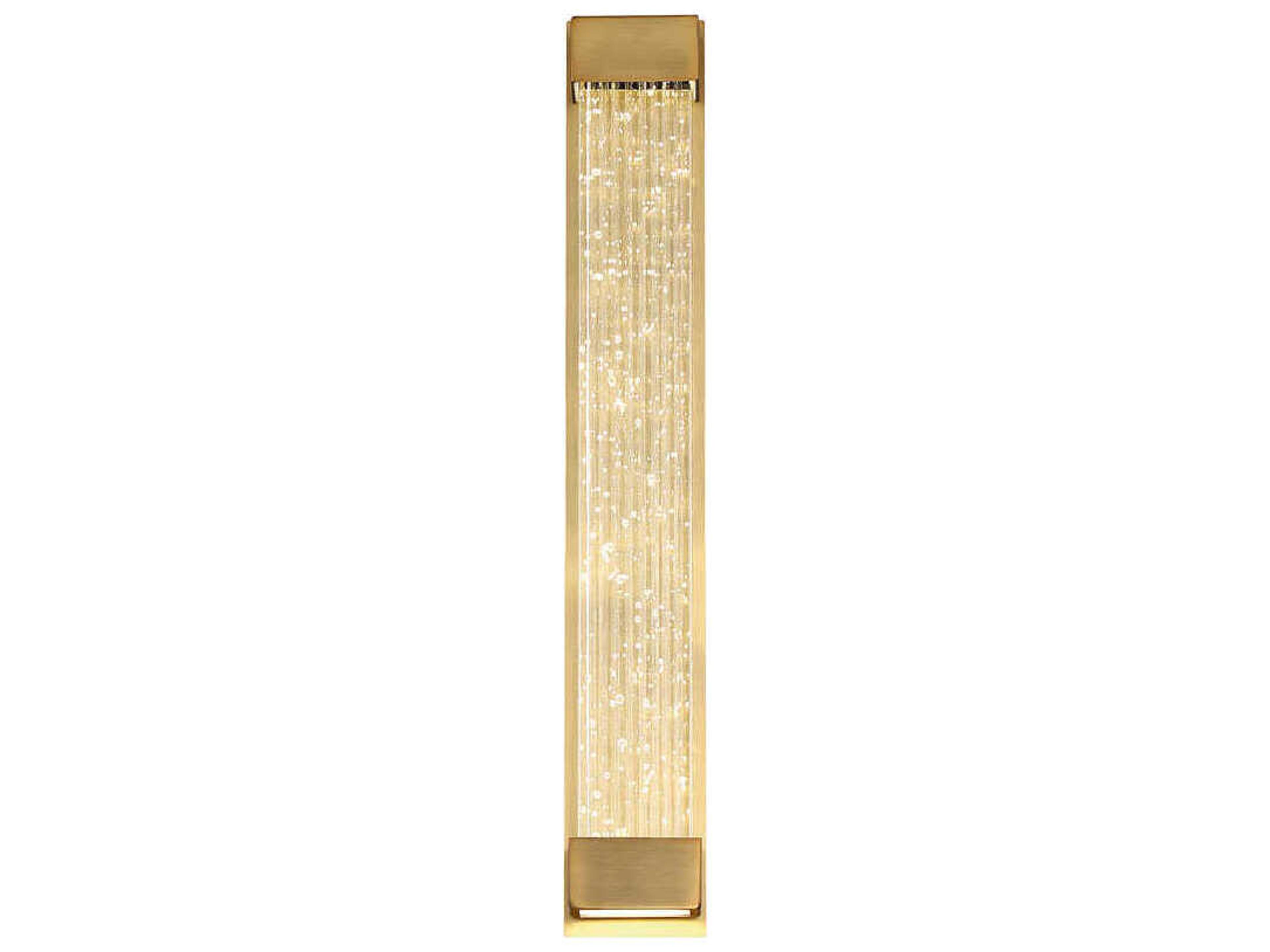 Modern Forms Tower 1-Light Aged Brass Crystal LED Wall Sconce