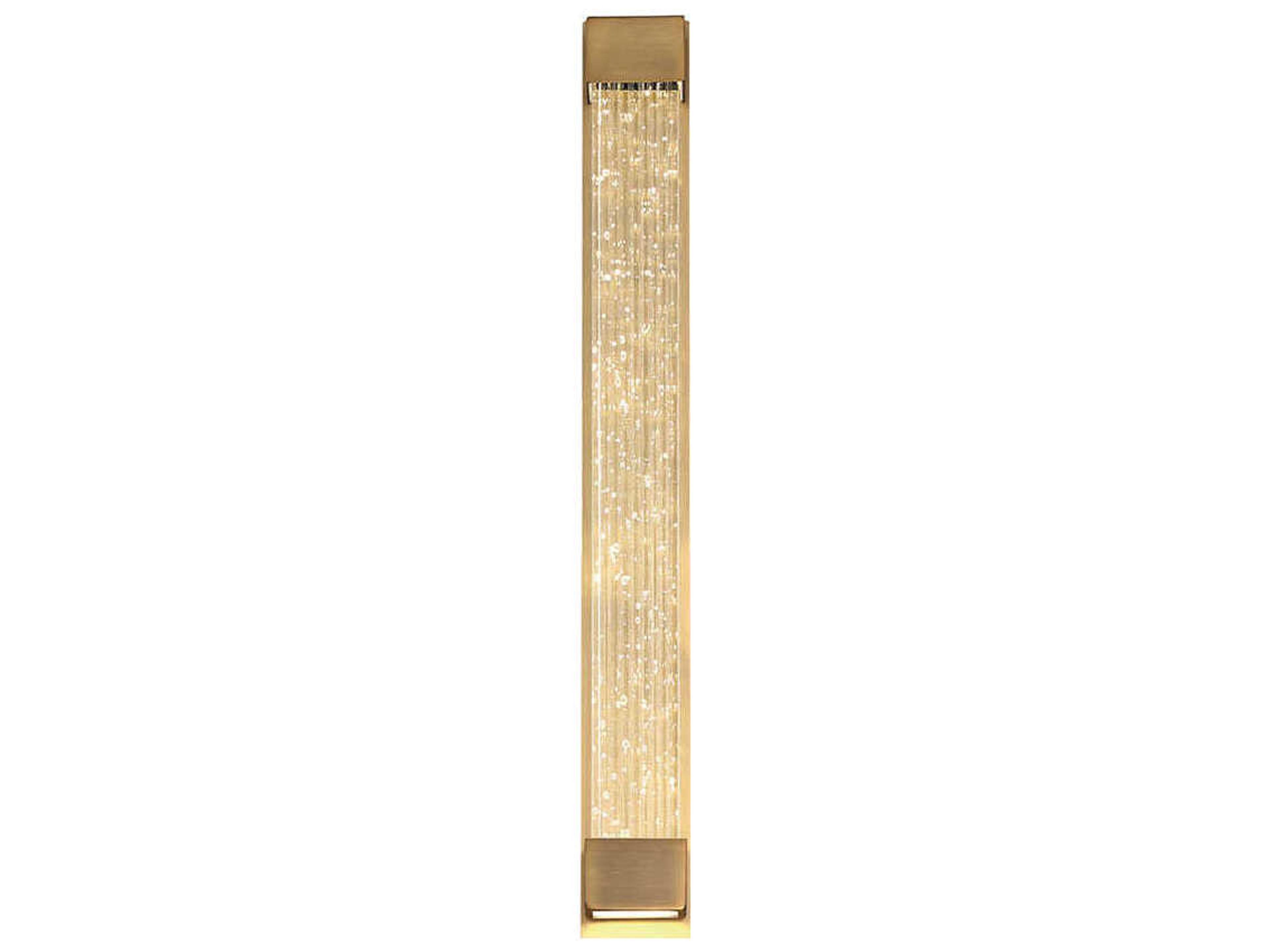 Modern Forms Tower 1-Light Aged Brass Crystal LED Wall Sconce