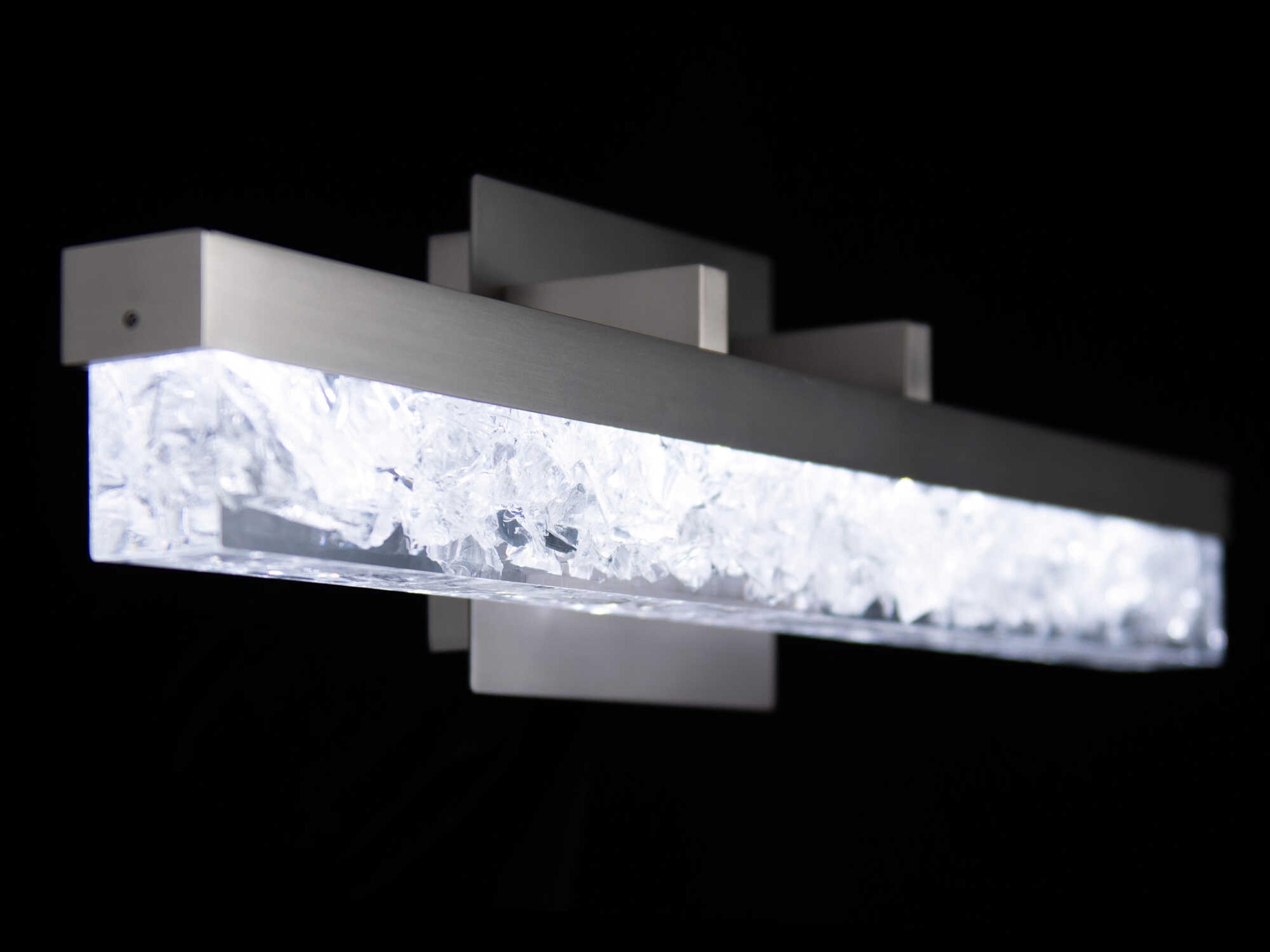 Modern Forms Minx 1-Light Brushed Nickel Crystal LED Vanity Light