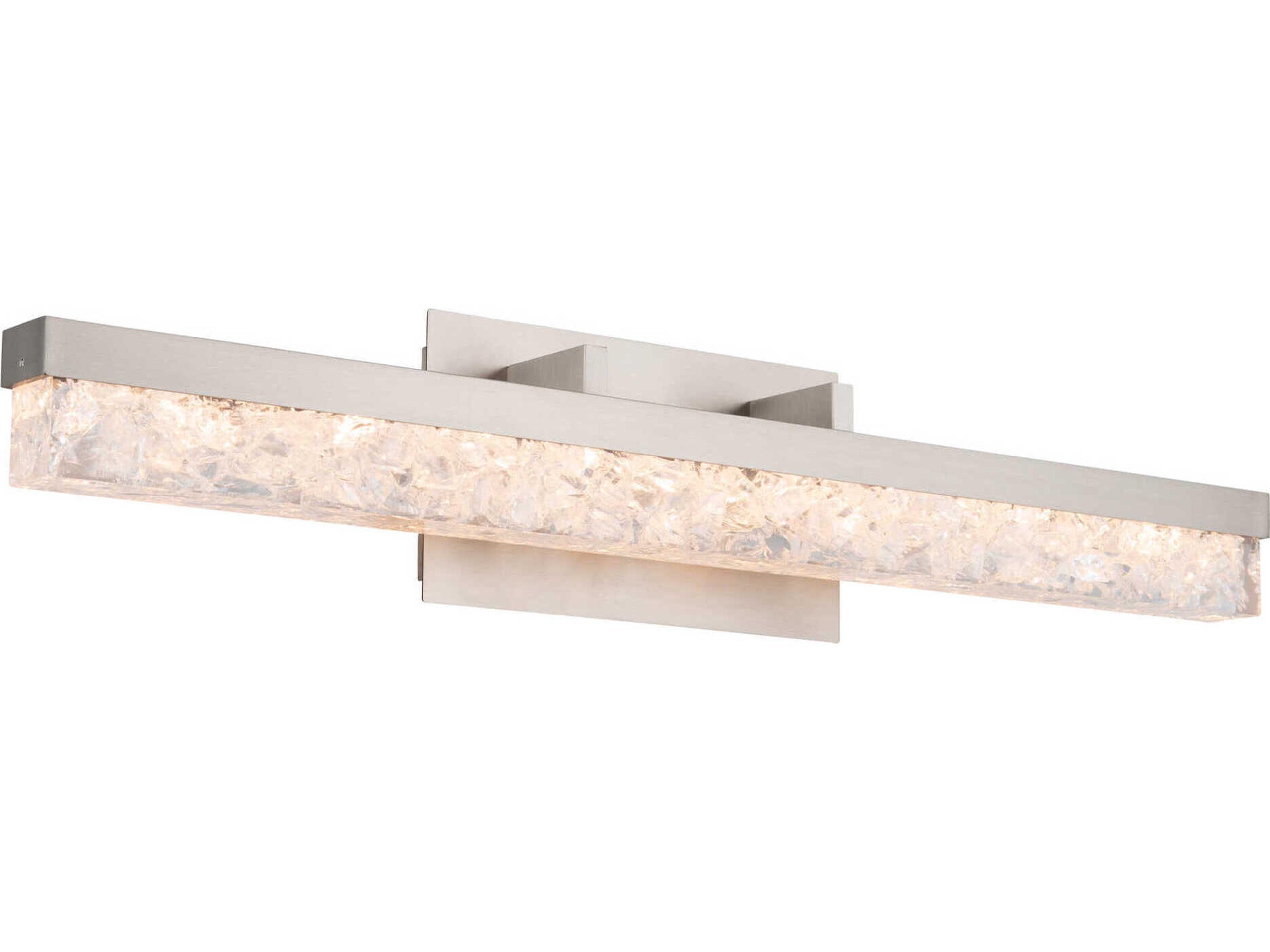 Minx LED Bath Light in Brushed Nickel with Crystal