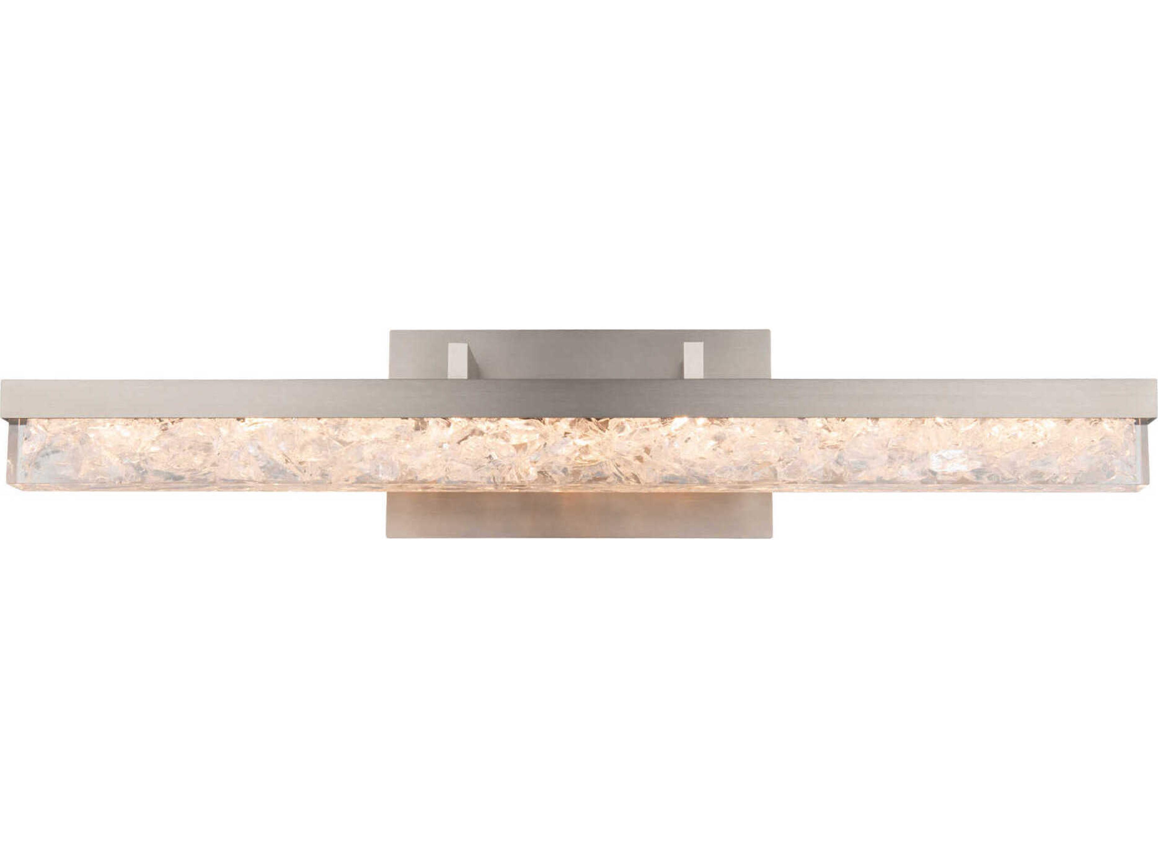Modern Forms Minx 1-Light Brushed Nickel Crystal LED Vanity Light