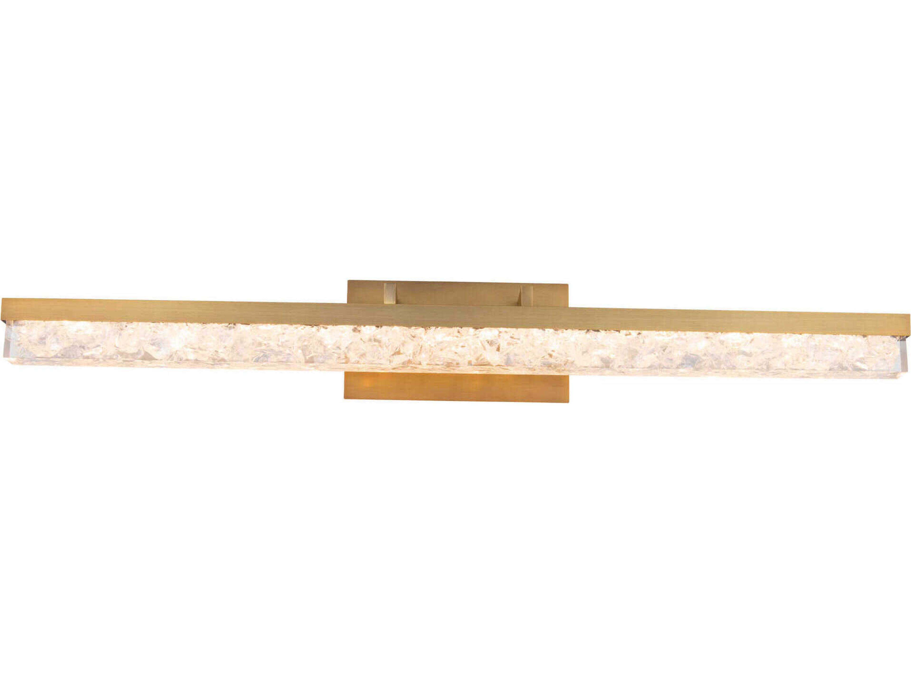 Modern Forms Minx 1-Light Aged Brass Crystal LED Vanity Light