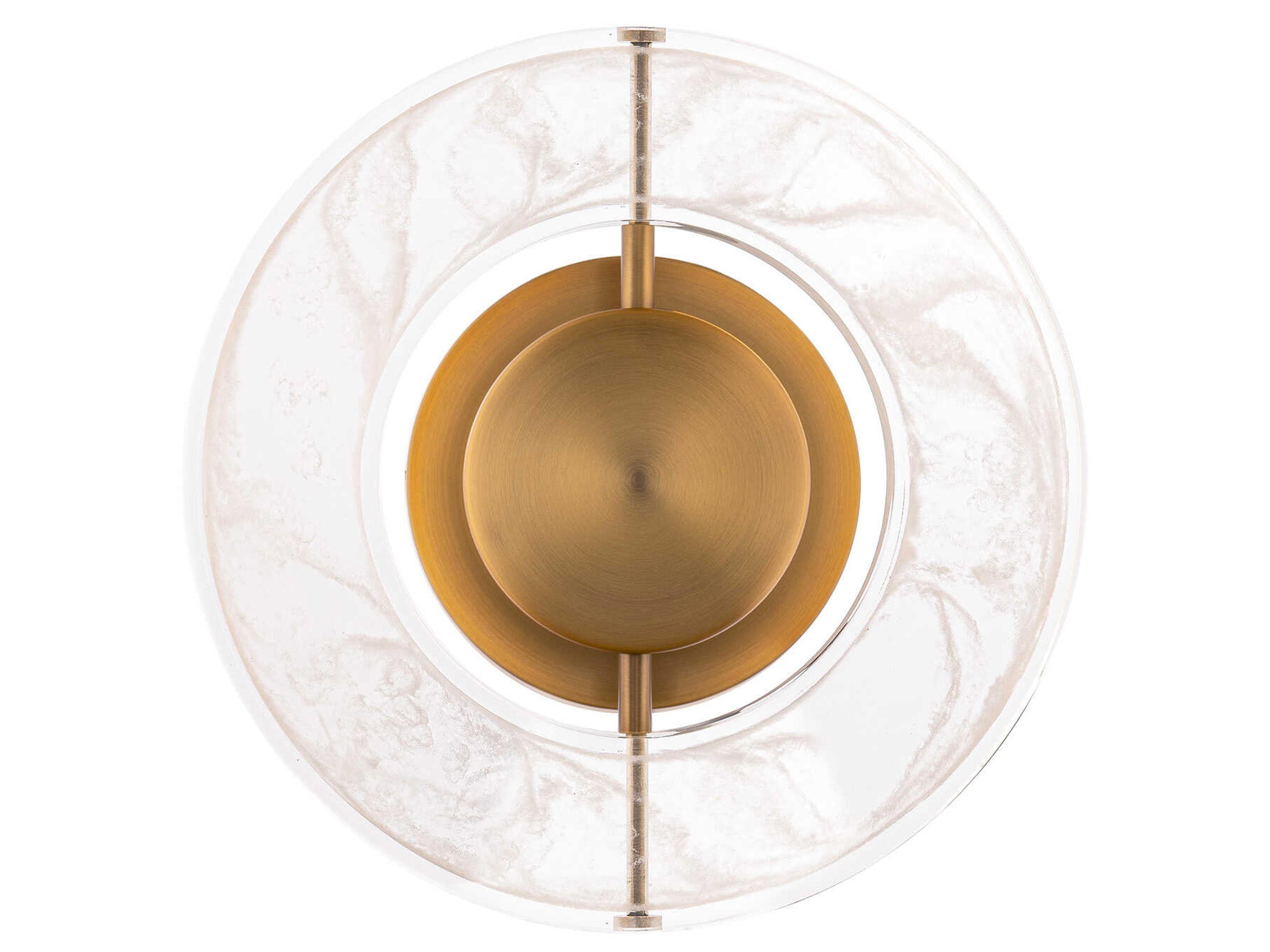 Modern Forms Cymbal 1-Light Aged Brass LED Wall Sconce