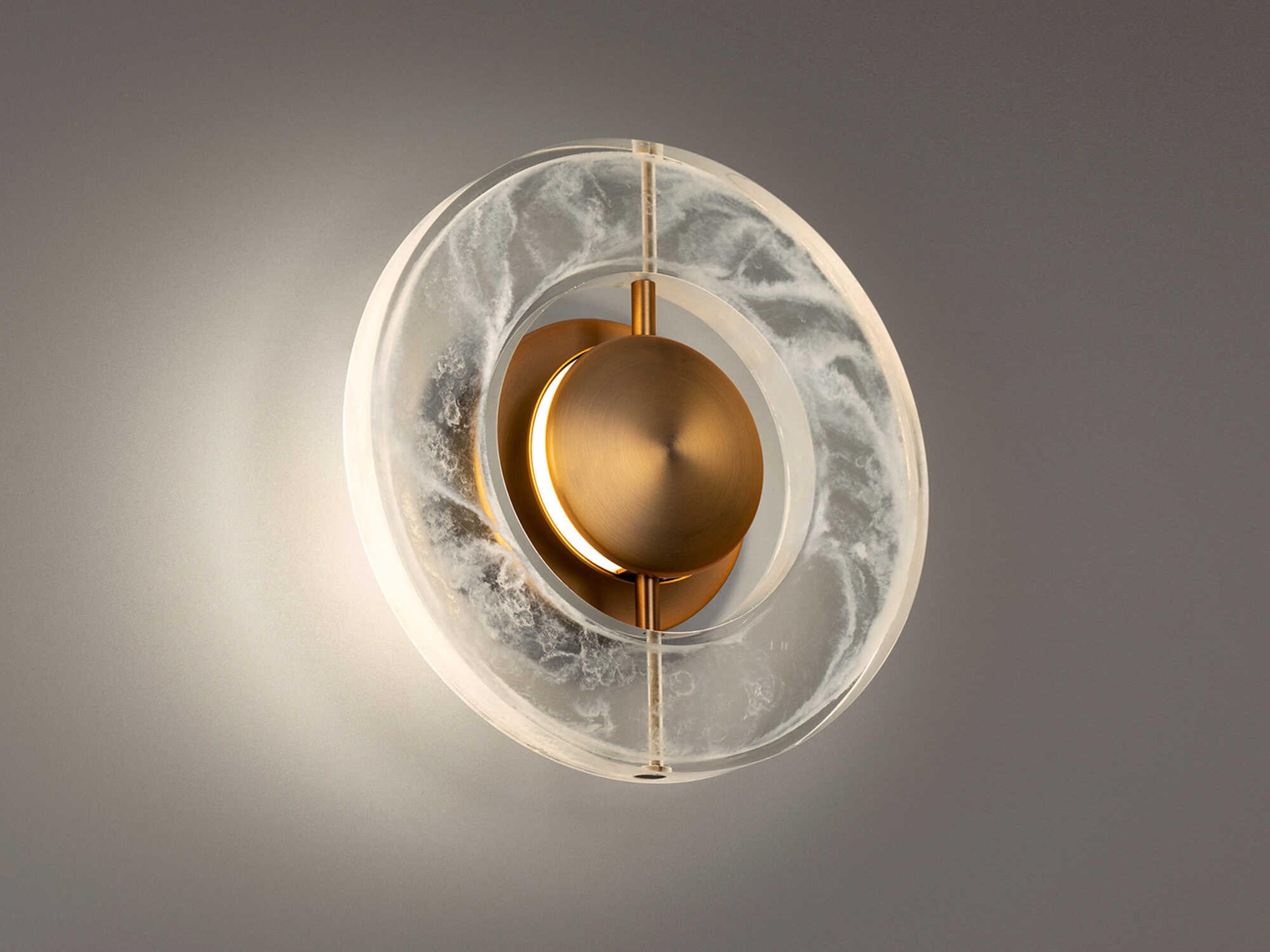 Modern Forms Cymbal 1-Light Aged Brass LED Wall Sconce