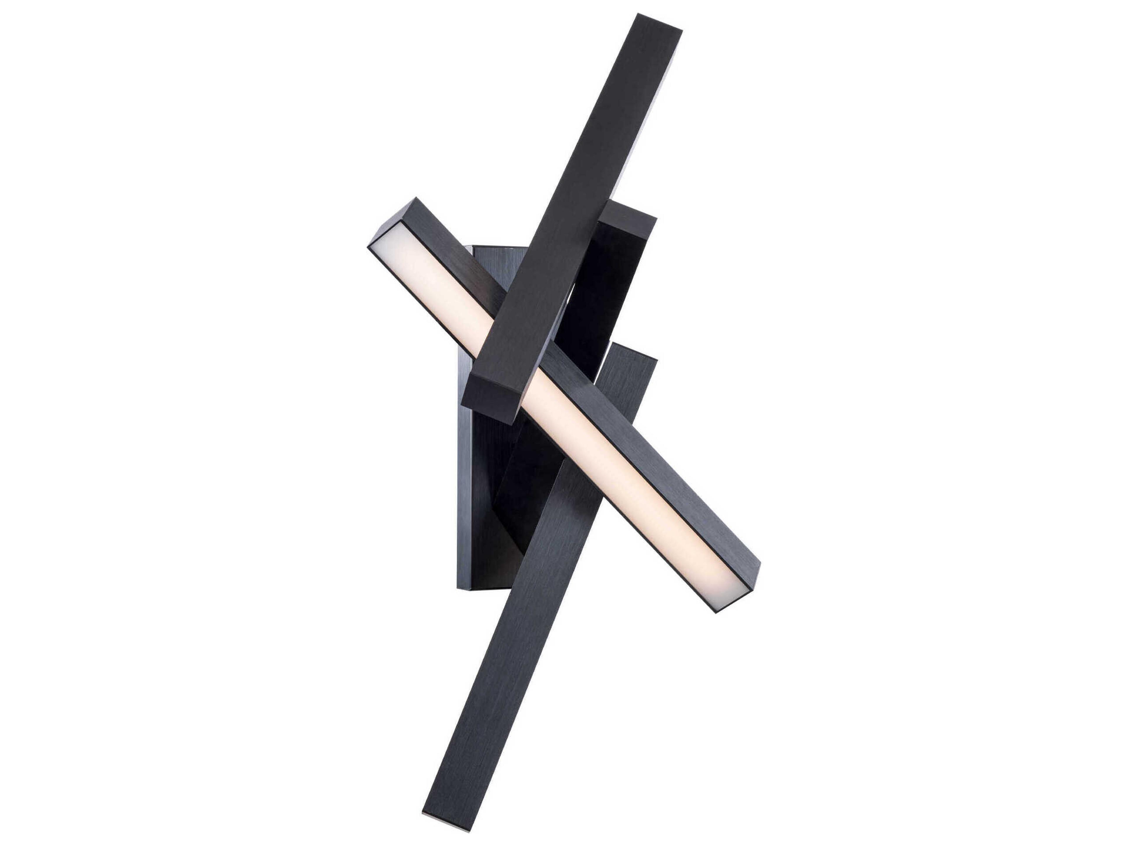 Chaos 4-Light Black LED Wall Sconce