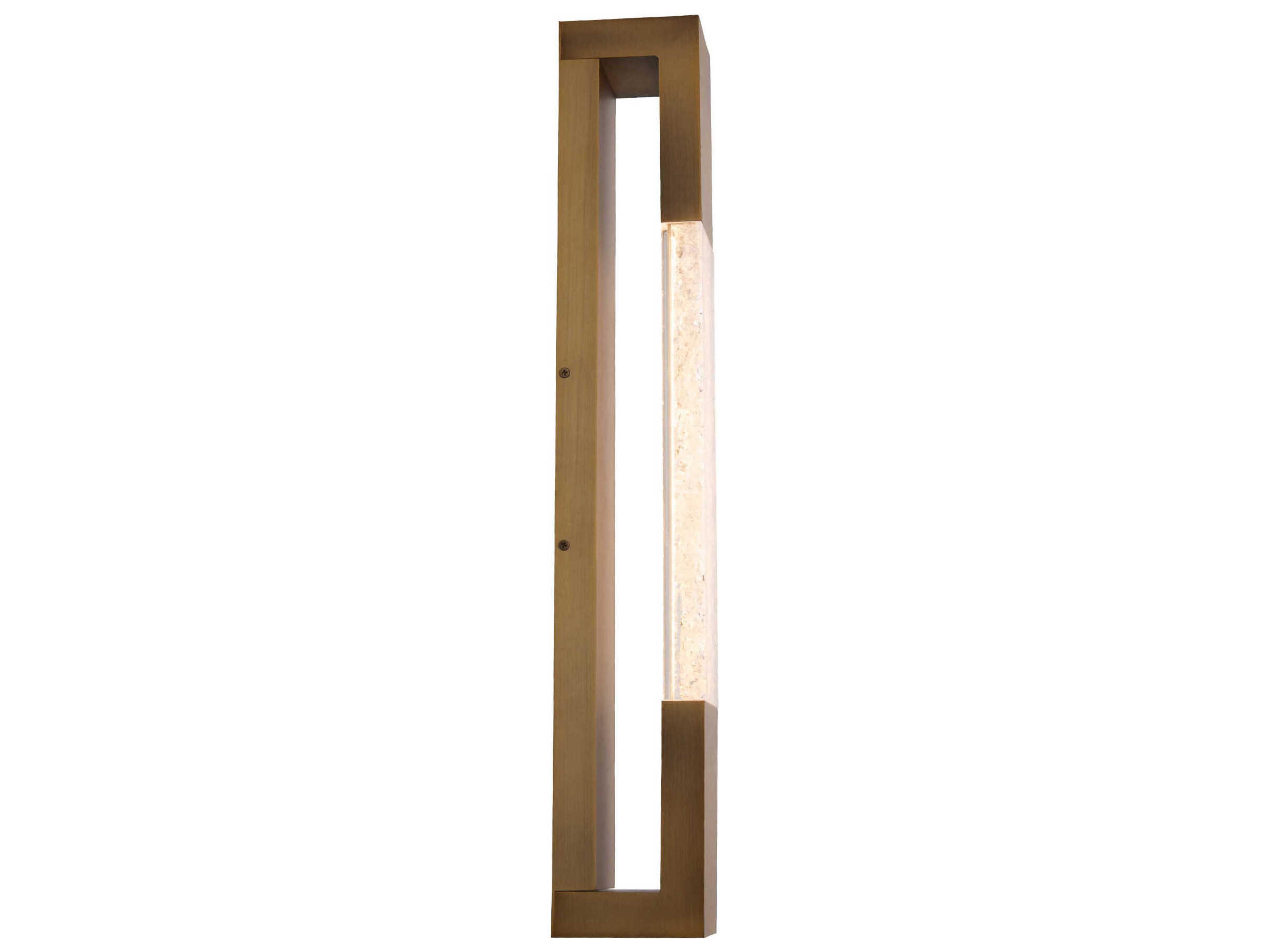 Modern Forms Ember 1-Light Aged Brass Crystal LED Wall Sconce