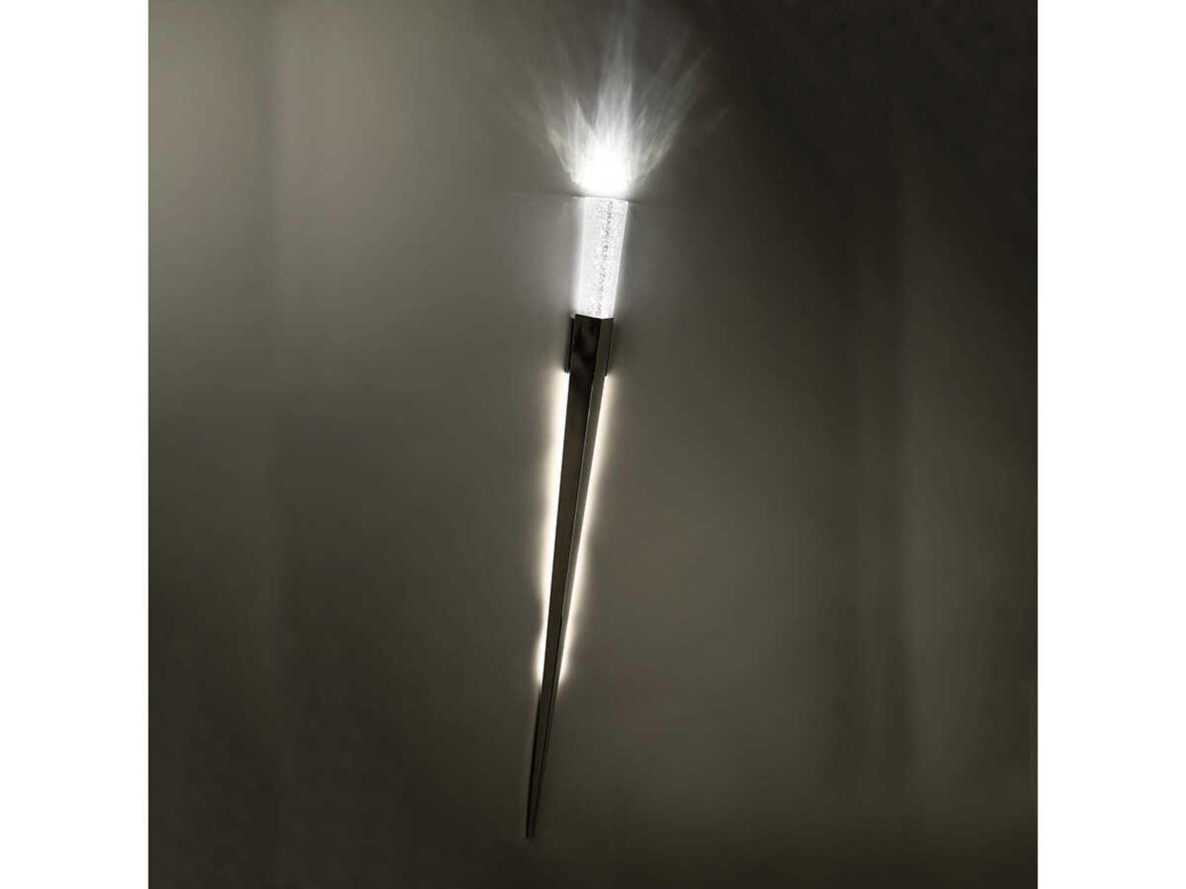 Modern Forms Elessar 1-Light Polished Nickel Glass LED Wall Sconce
