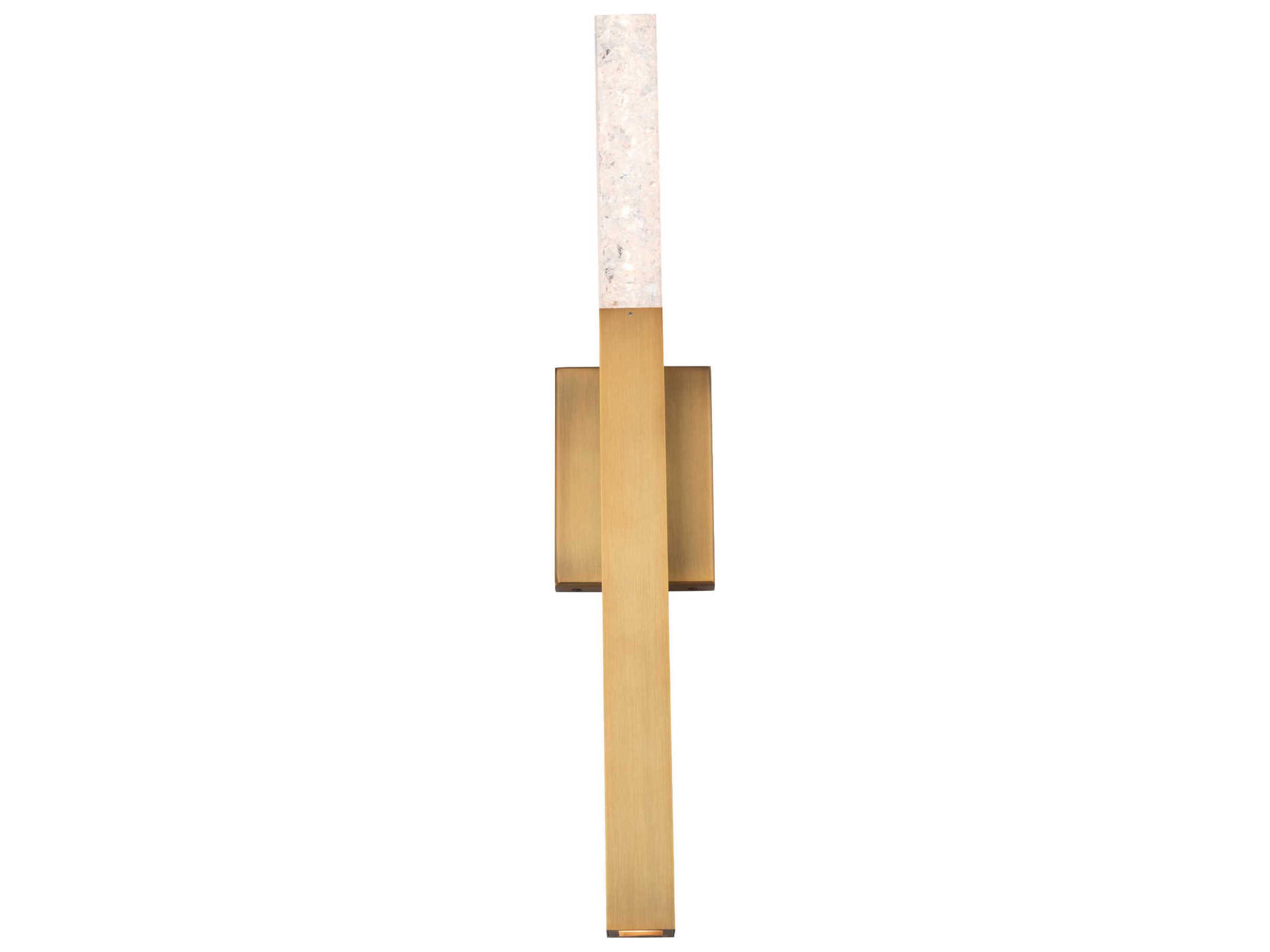 Minx 1-Light Aged Brass Crystal LED Wall Sconce