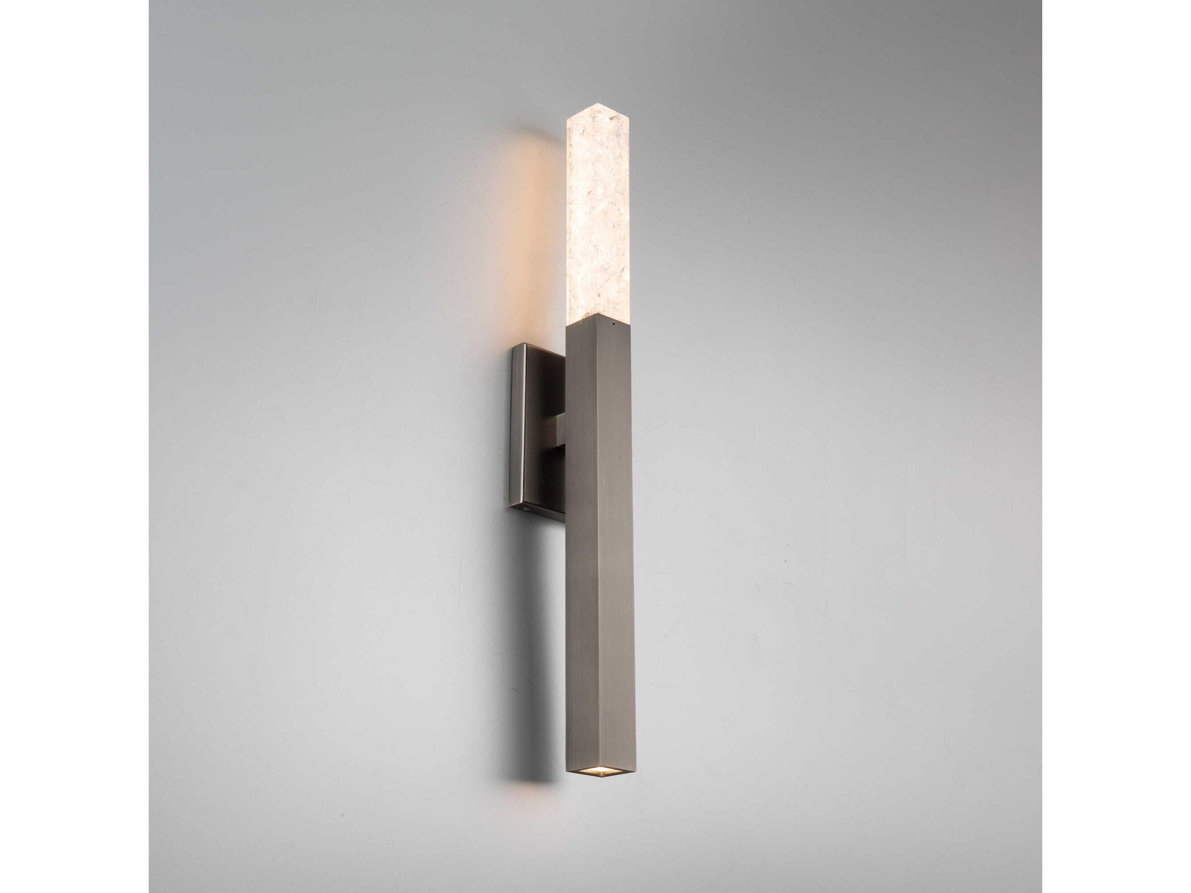 Modern Forms Minx 1-Light Antique Nickel Crystal LED Wall Sconce