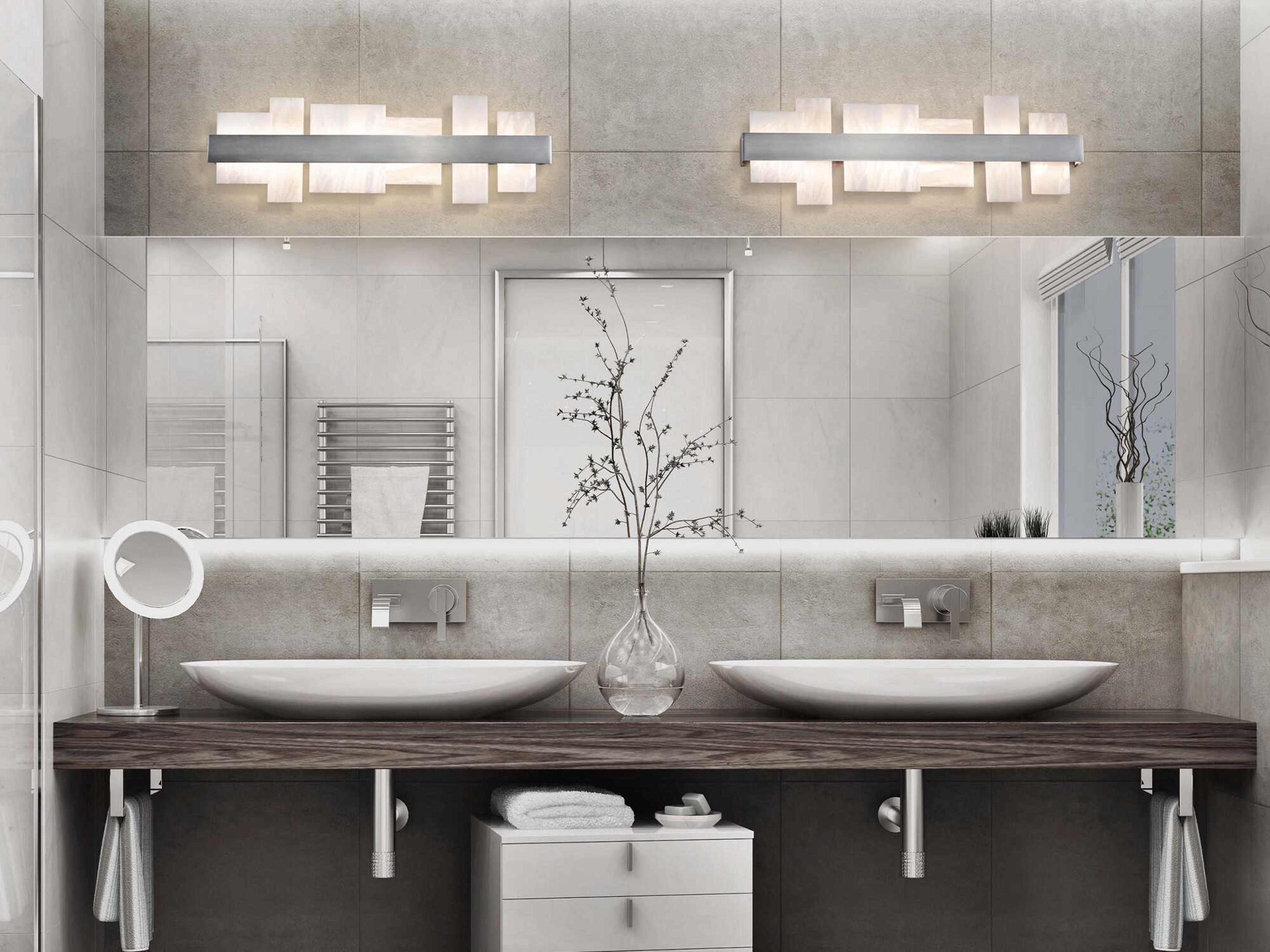 Modern Forms Acropolis 1-Light Brushed Nickel LED Vanity Light