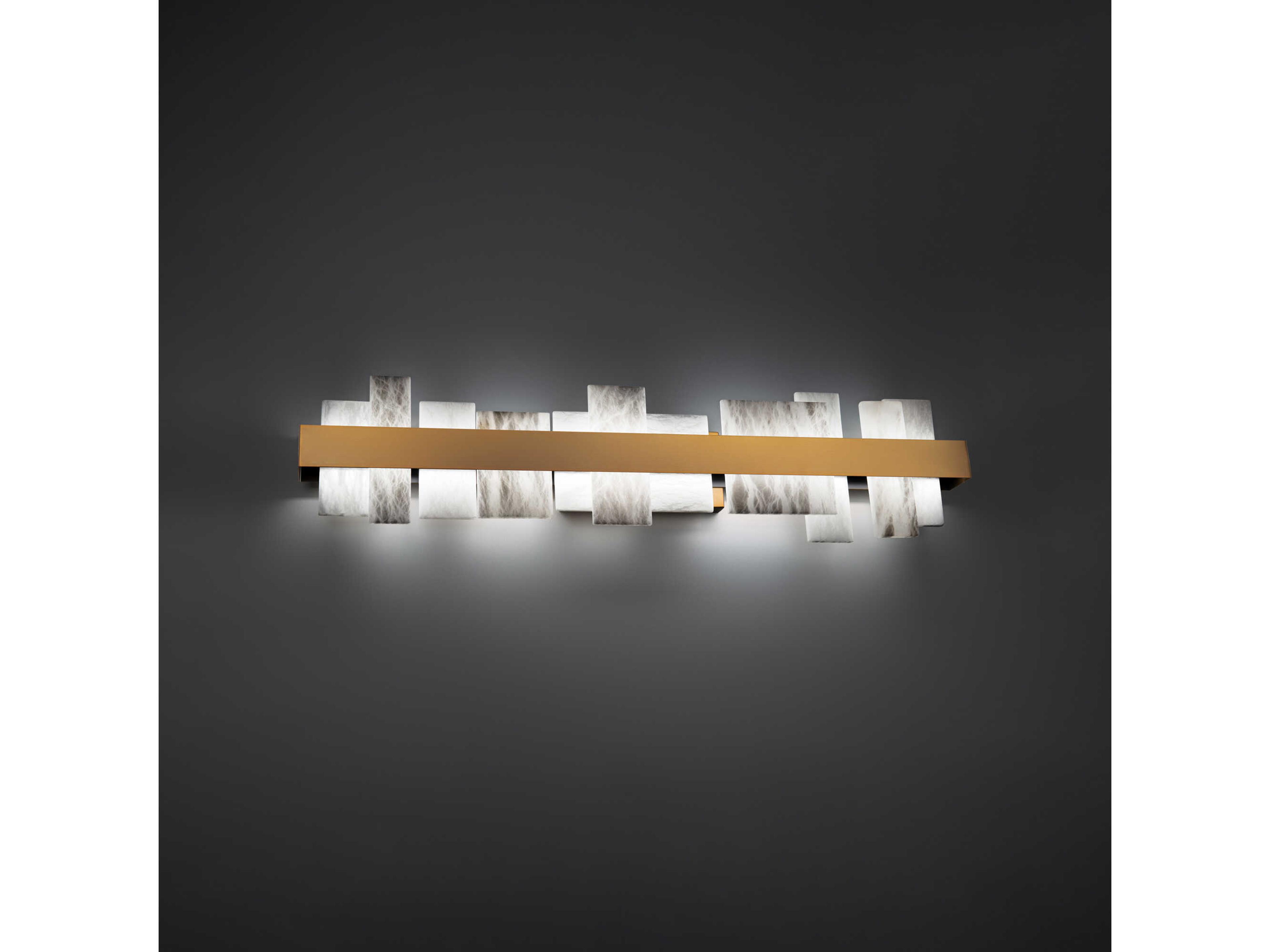 Modern Forms Acropolis 1-Light Aged Brass LED Vanity Light