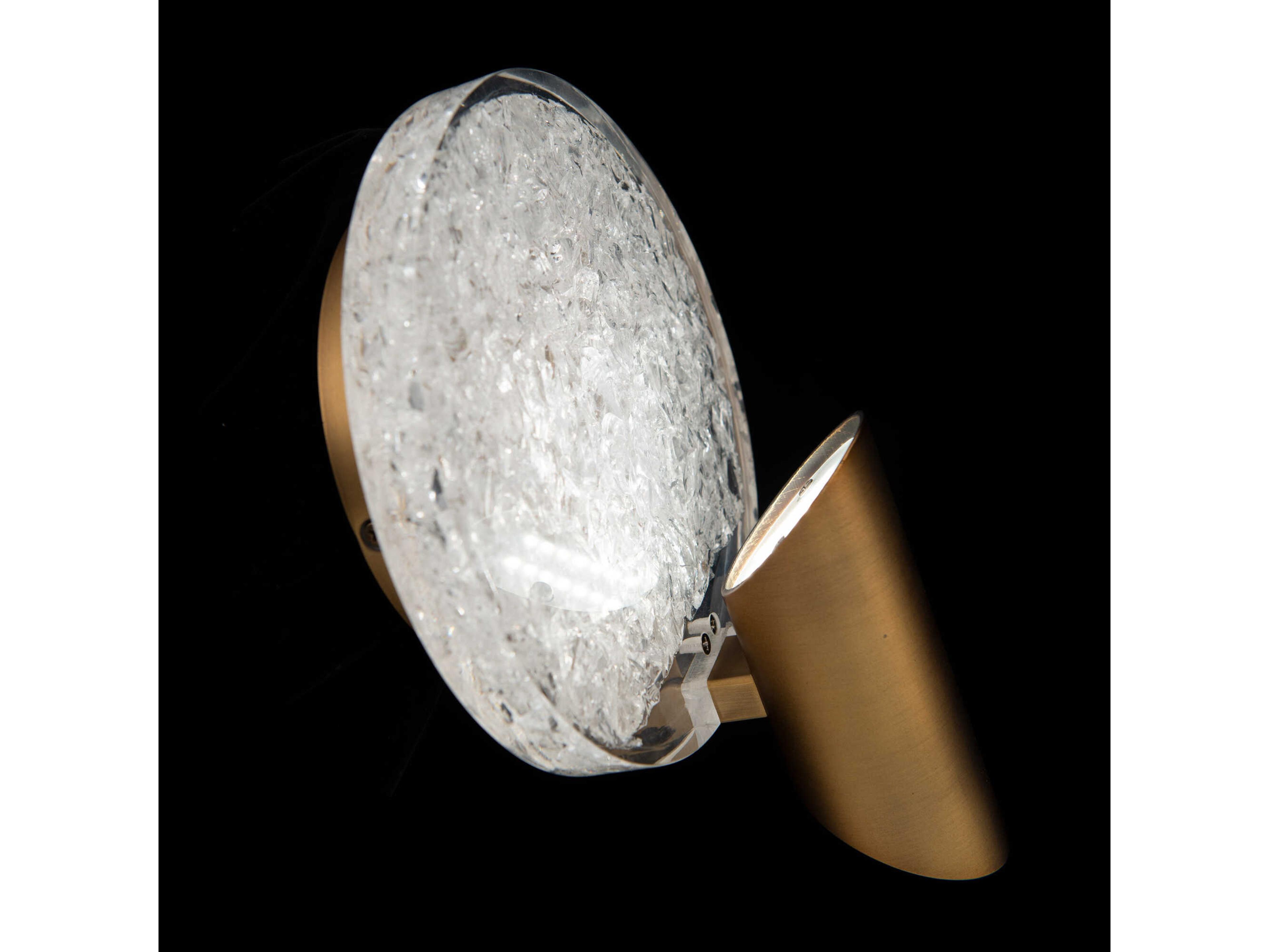 Modern Forms Oracle 1-Light Aged Brass Crystal LED Wall Sconce