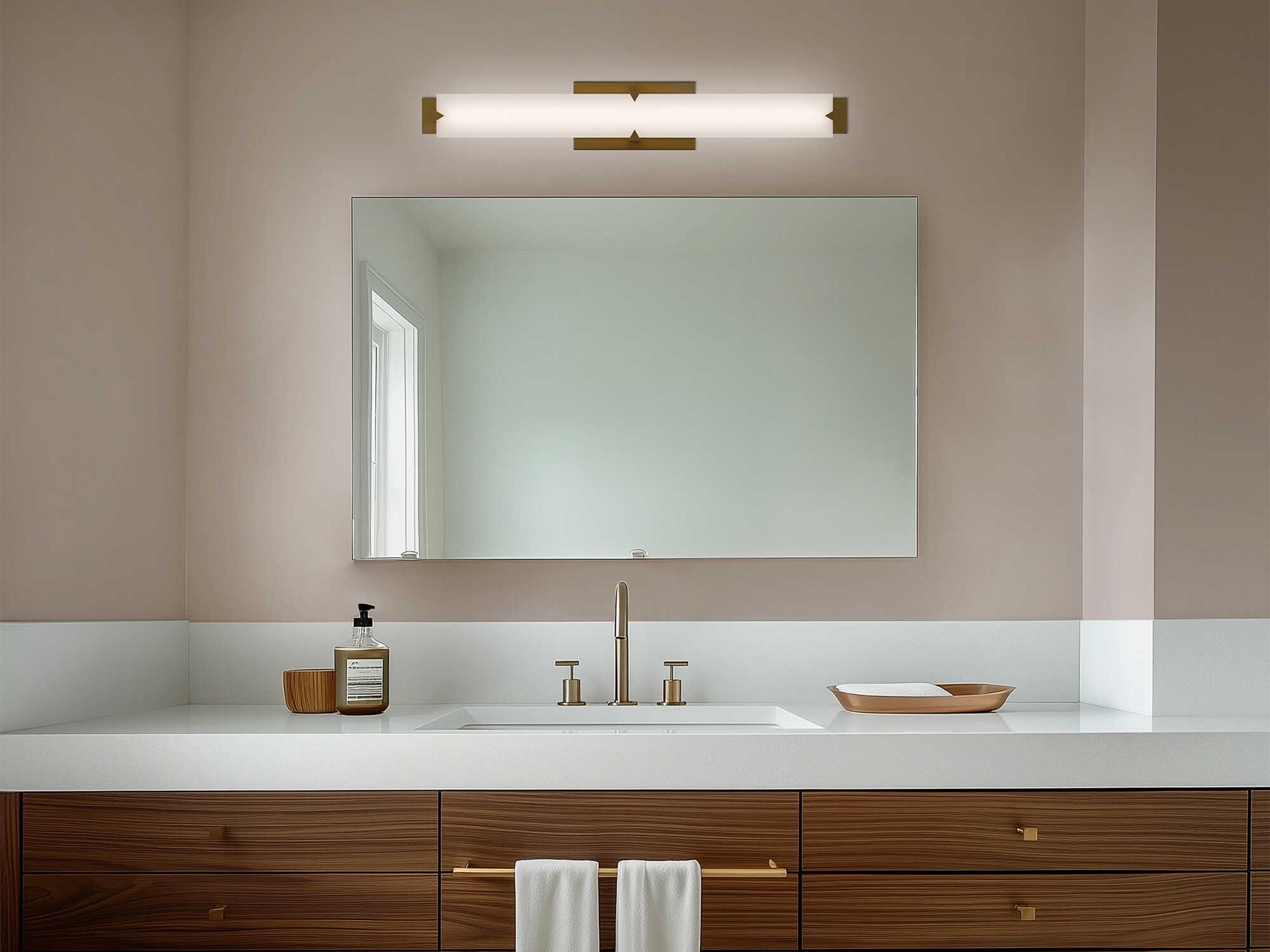 Modern Forms Carlisle 1-Light Aged Brass Vanity Light