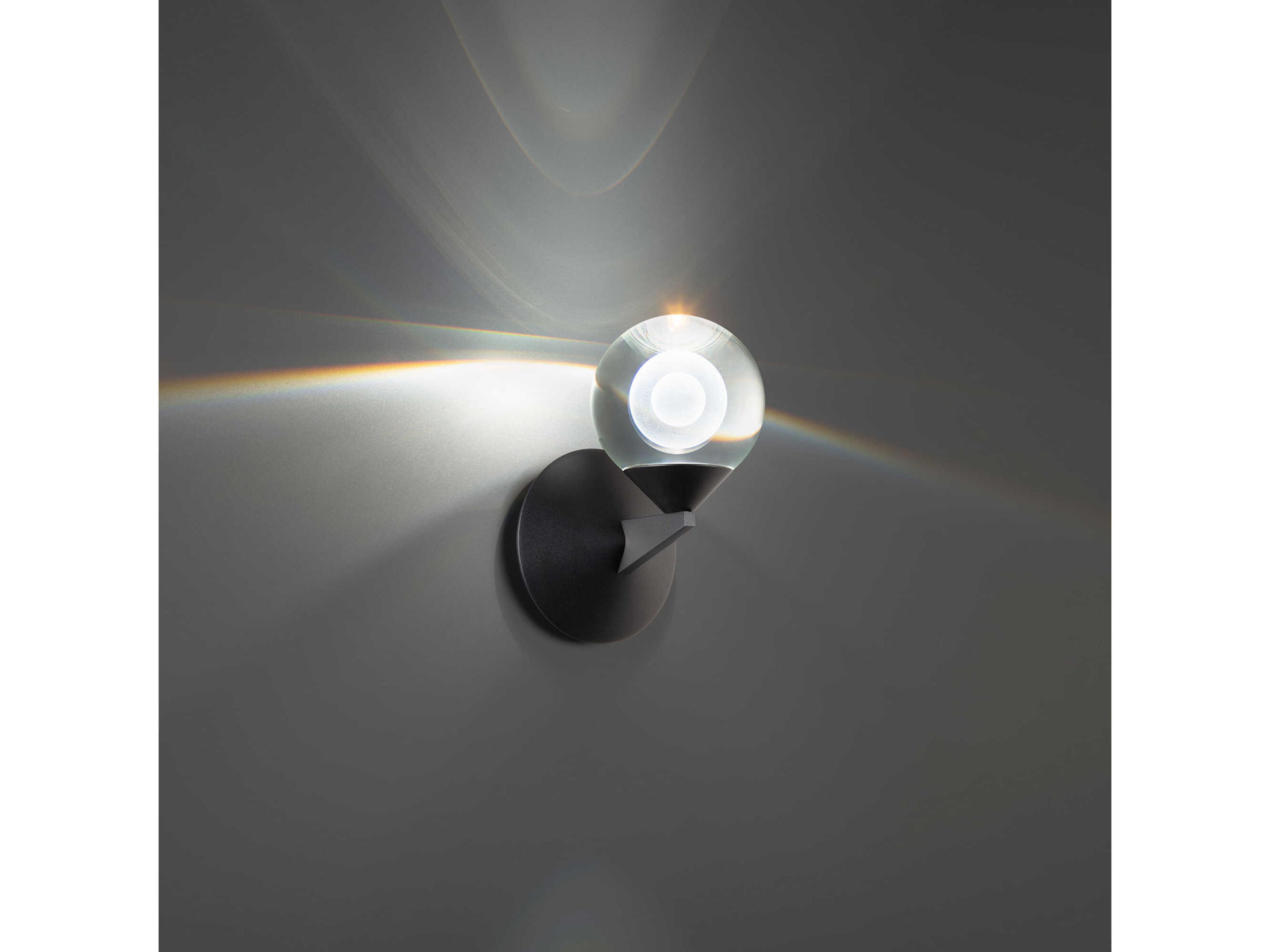 Modern Forms Double Bubble 1-Light Black Crystal LED Wall Sconce