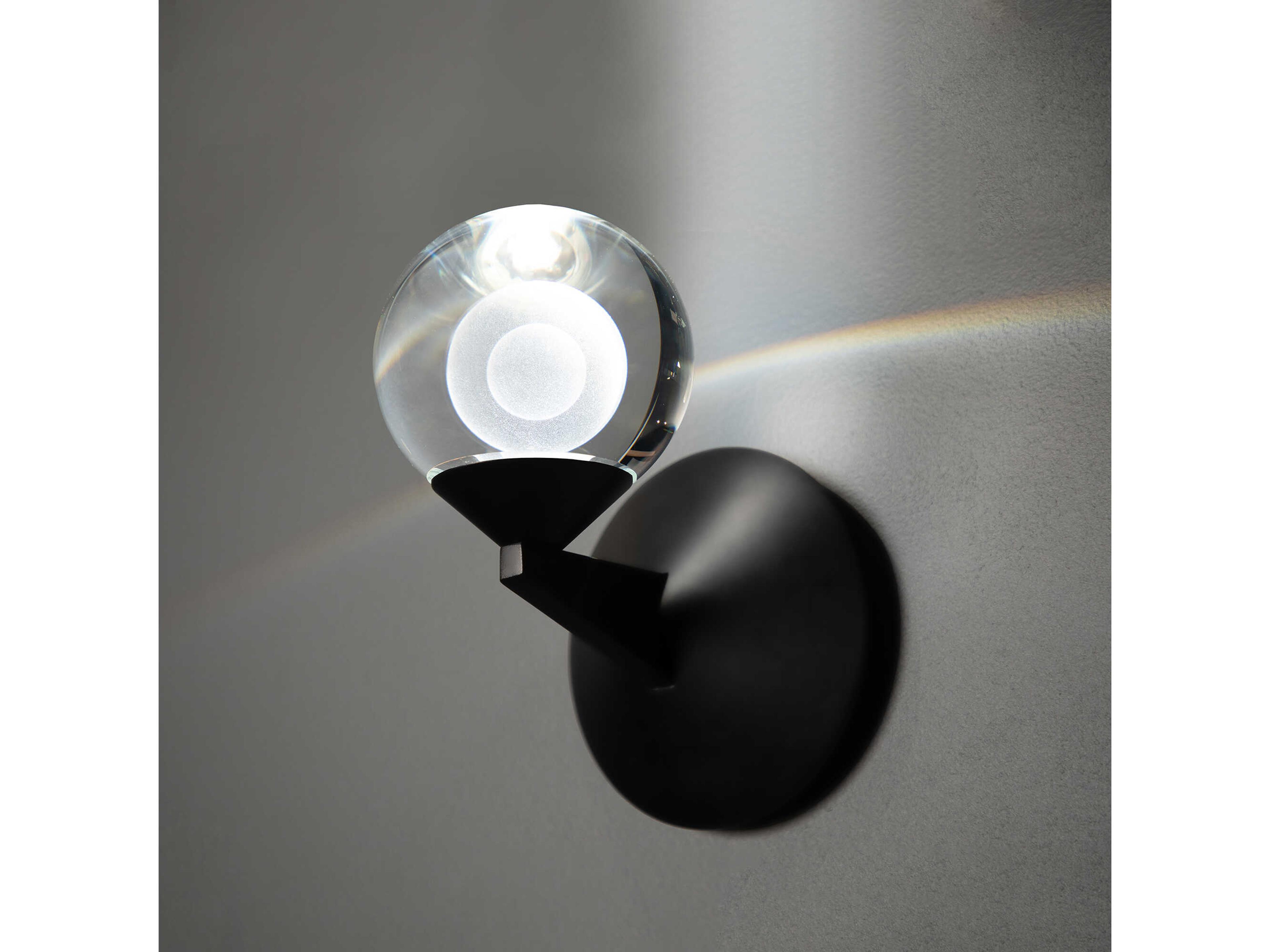 Modern Forms Double Bubble 1-Light Black Crystal LED Wall Sconce