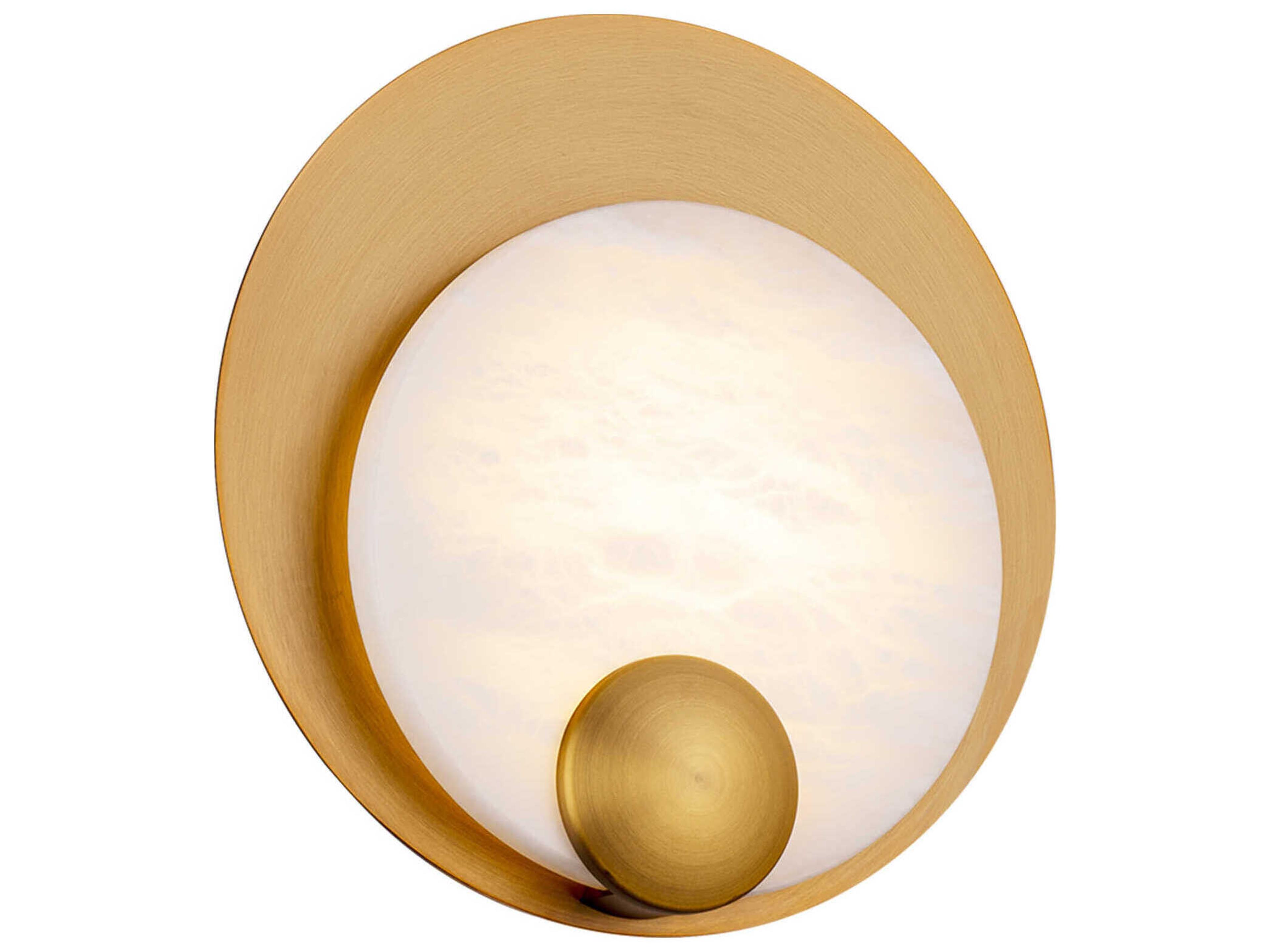 Rowlings Alabaster LED Wall Sconce Aged Brass