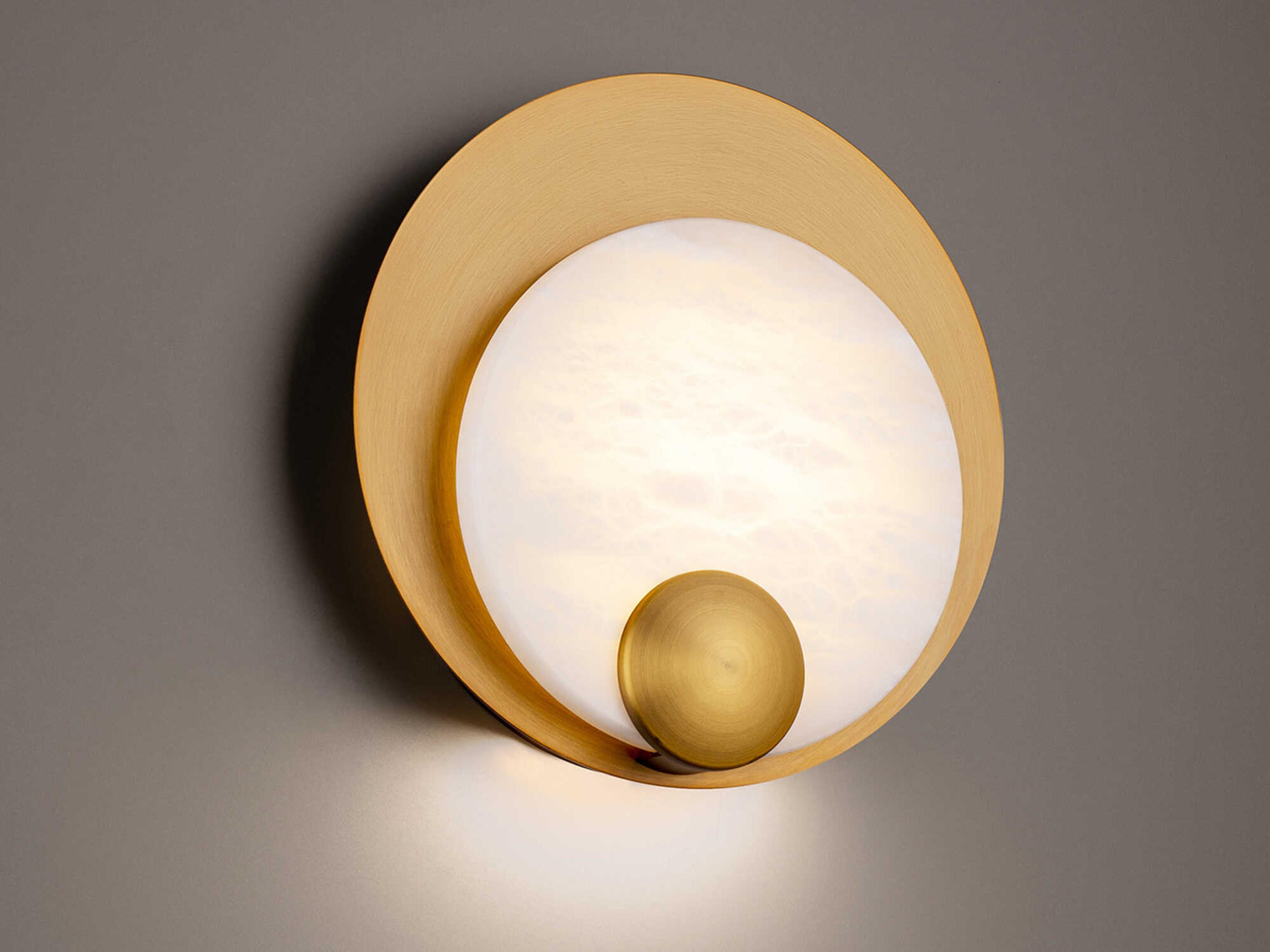 Modern Forms Rowlings 1-Light Aged Brass Glass LED Wall Sconce