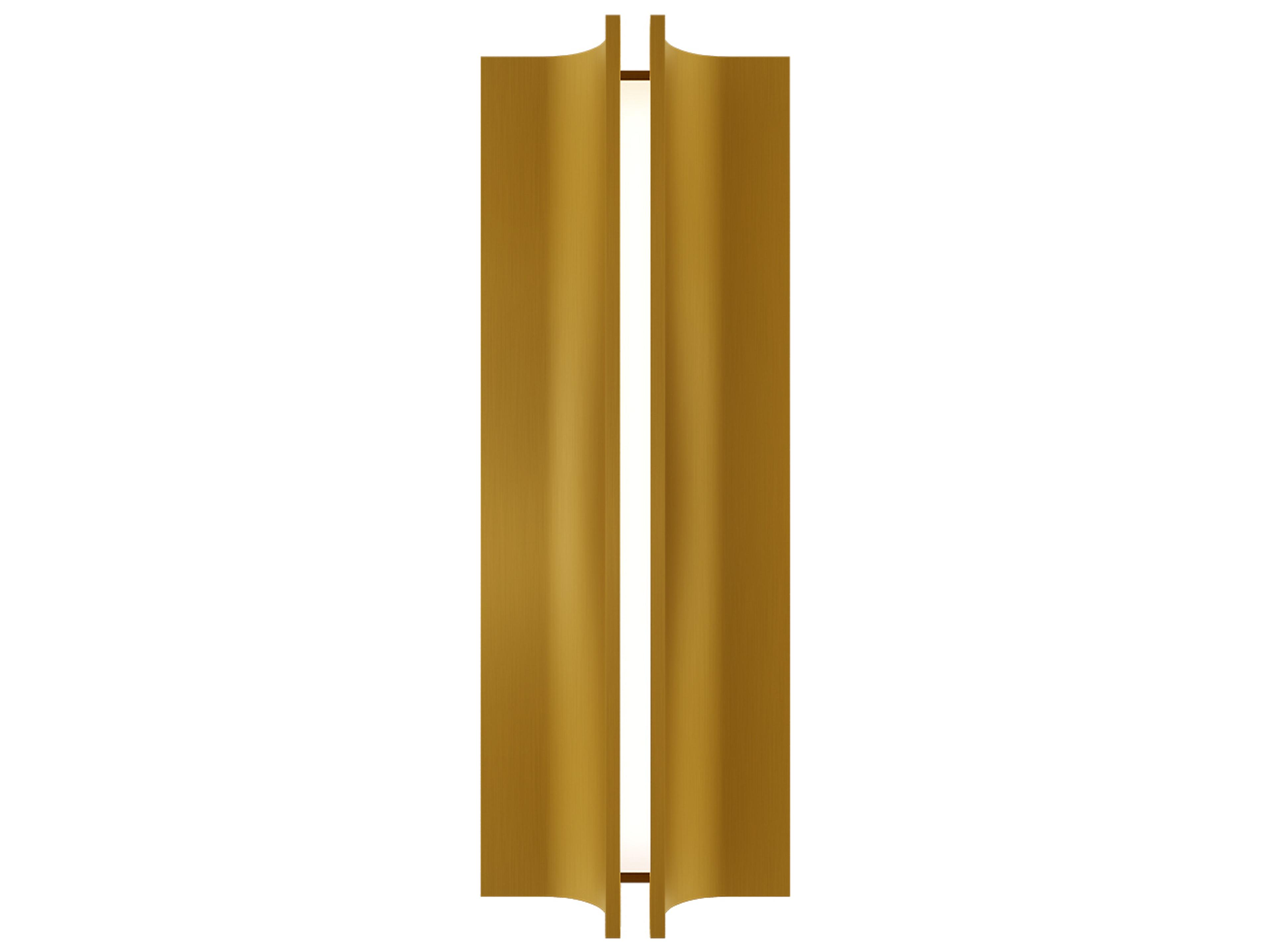 Strait 1-Light Aged Brass Wall Sconce