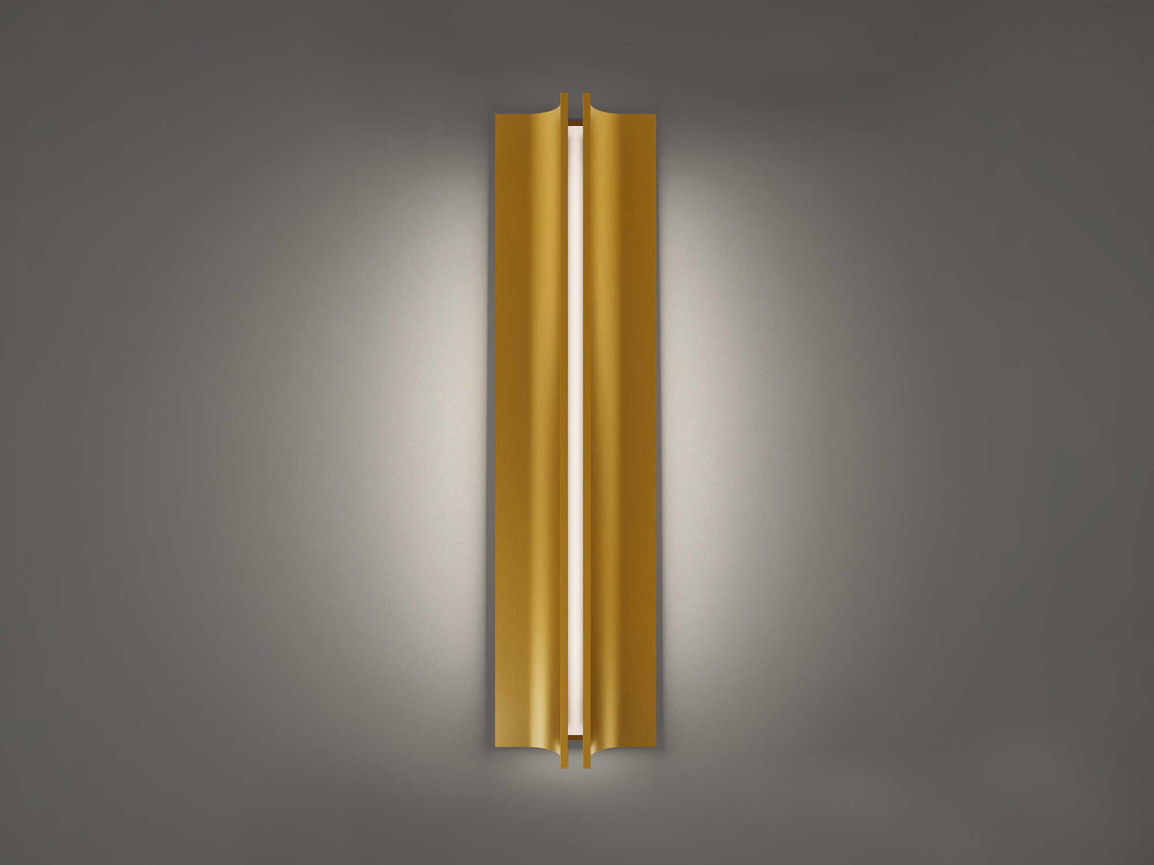 Modern Forms Strait 1-Light Aged Brass Wall Sconce