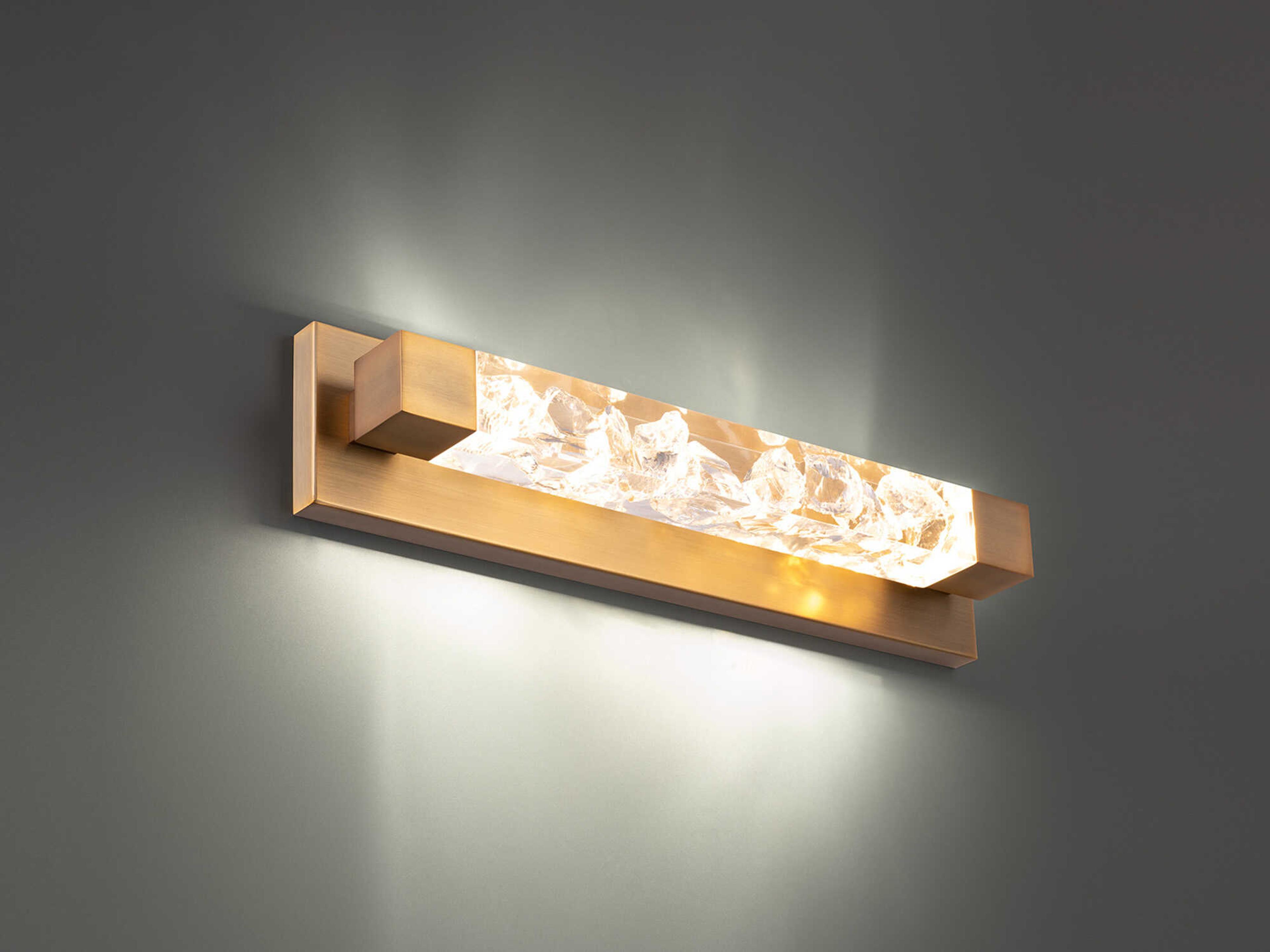 Modern Forms Terra 1-Light Aged Brass Crystal LED Vanity Light