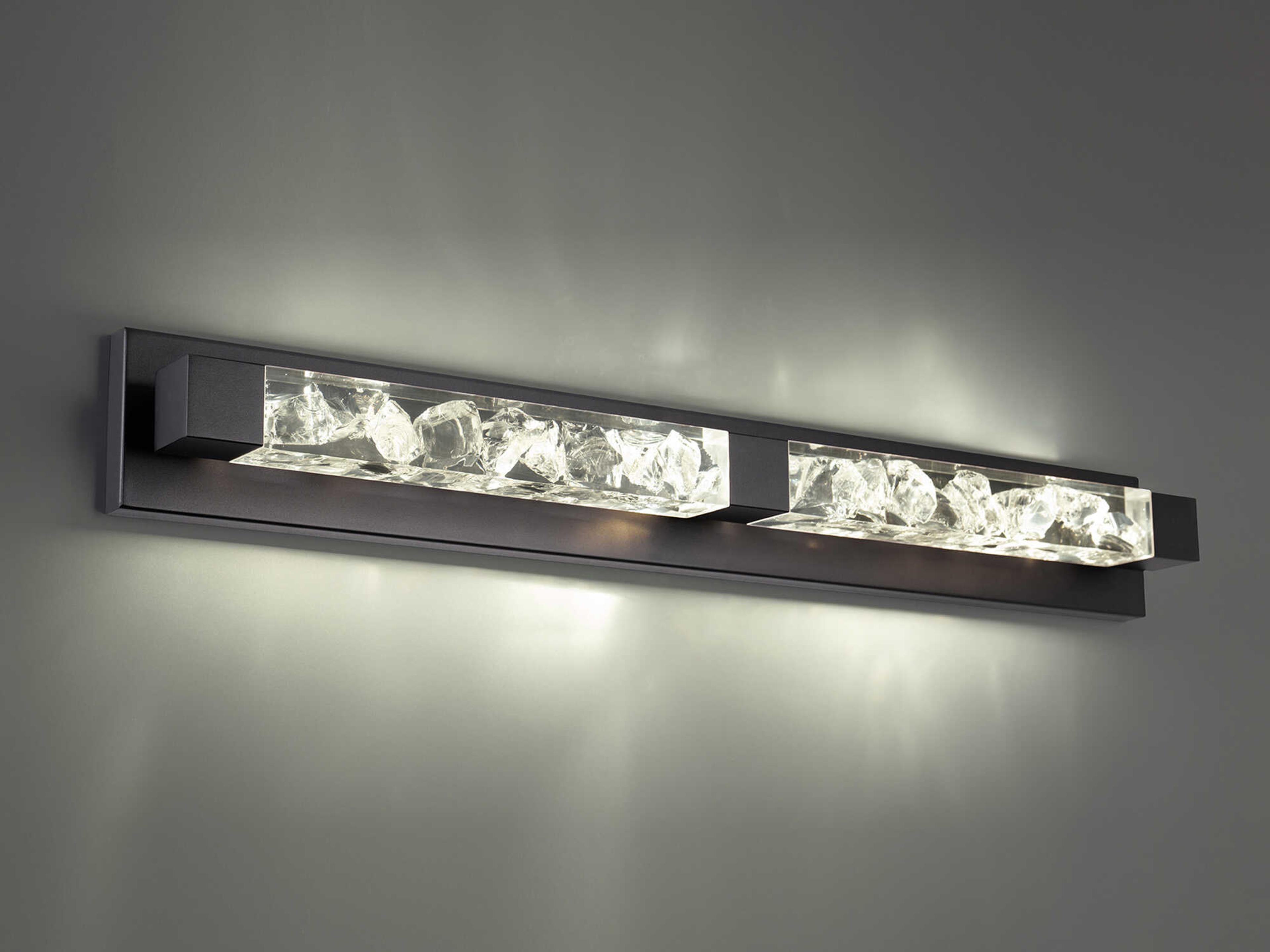 Modern Forms Terra 2-Light Black Crystal LED Vanity Light