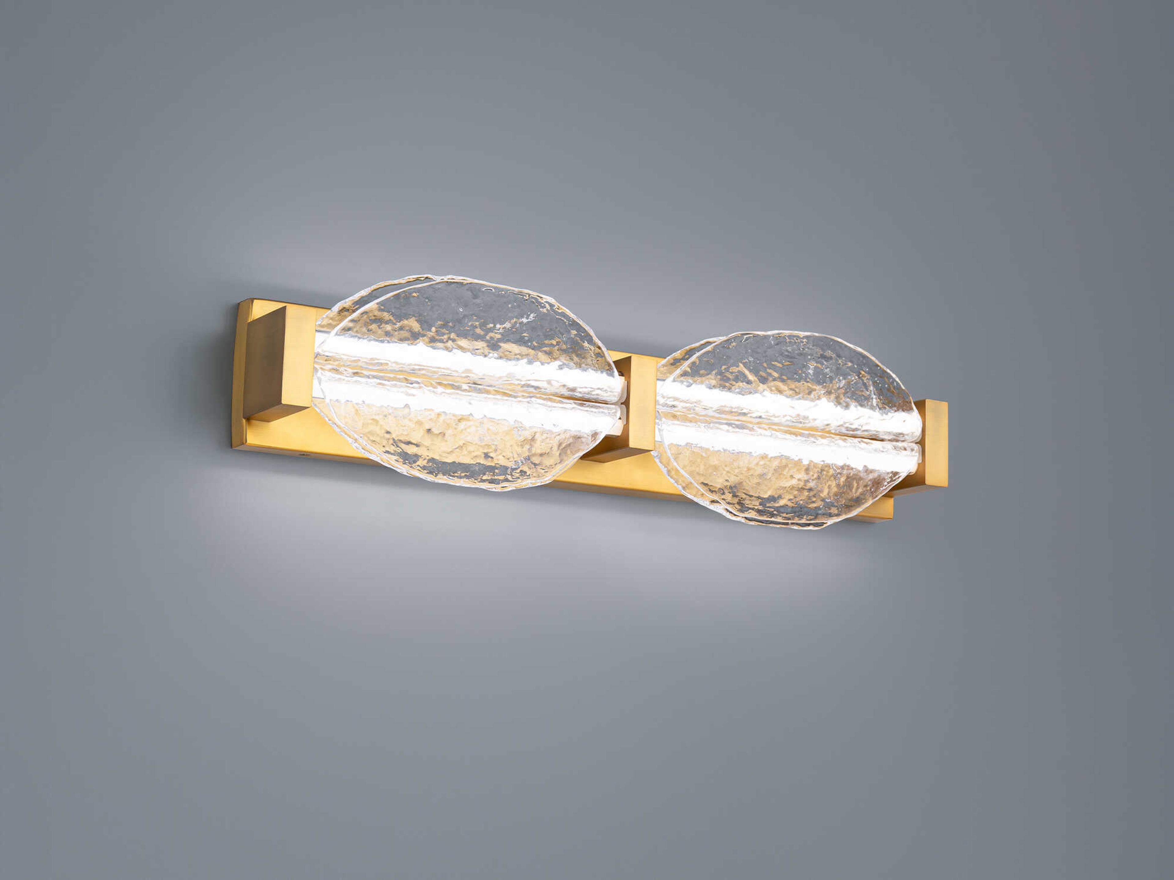 Modern Forms Deco 2-Light Aged Brass Vanity Light