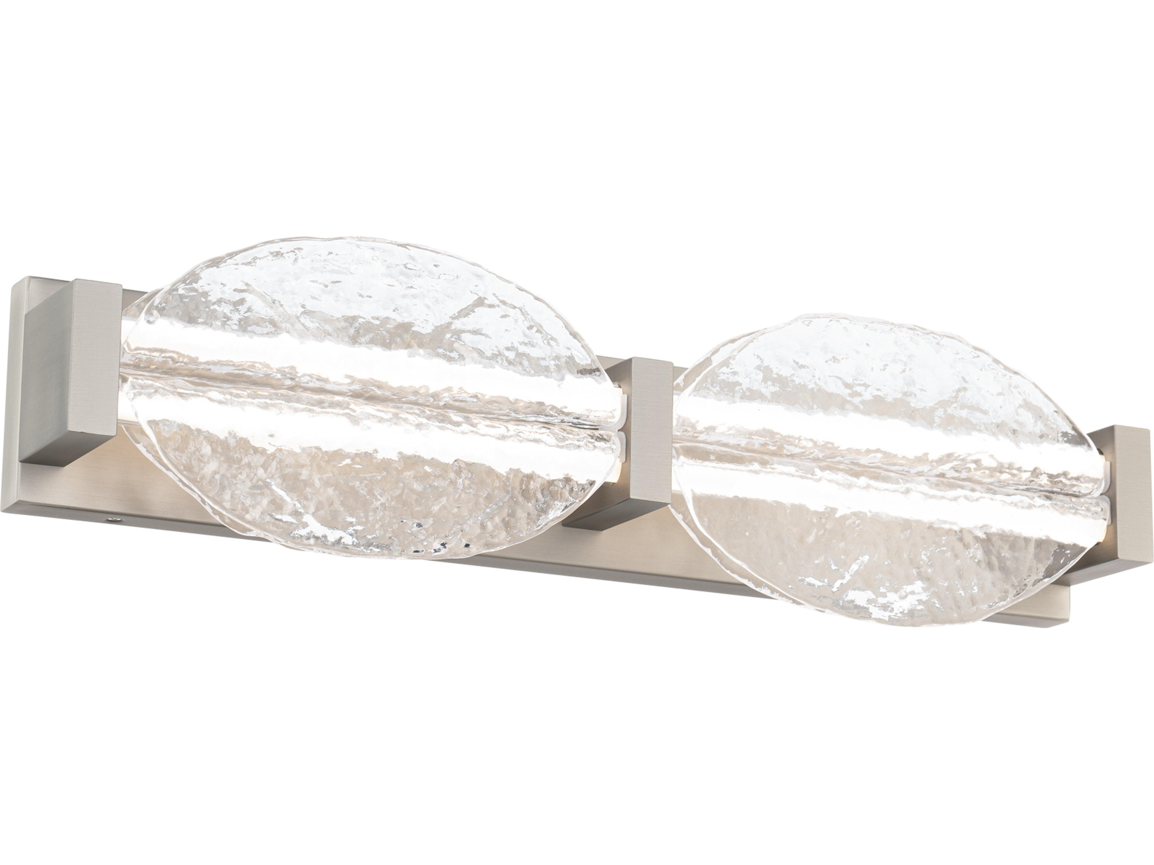 Deco 2-Light Brushed Nickel Vanity Light