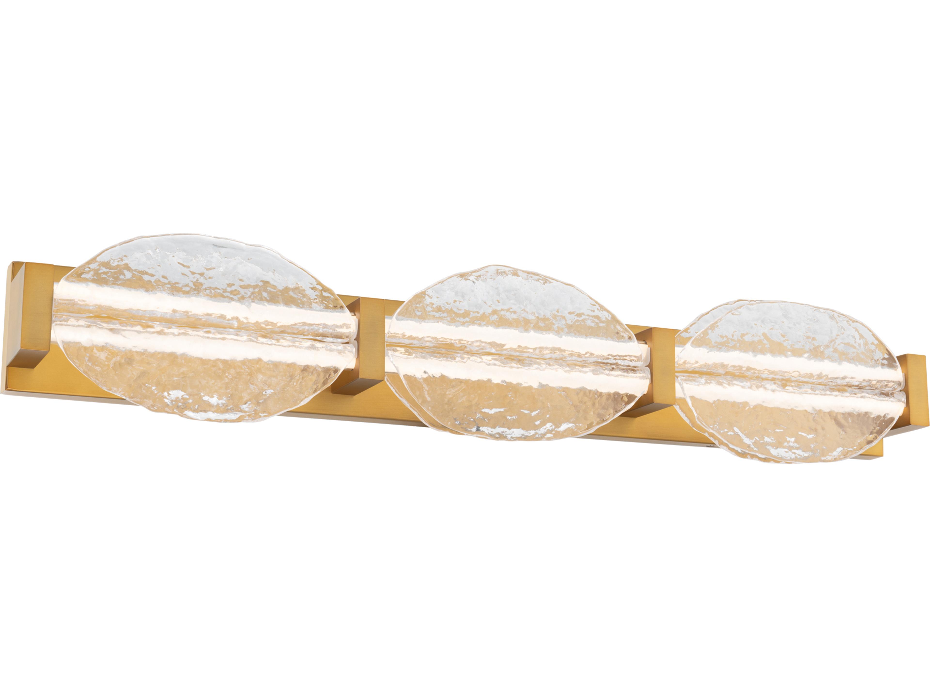 Modern Forms Deco 3-Light Aged Brass Vanity Light