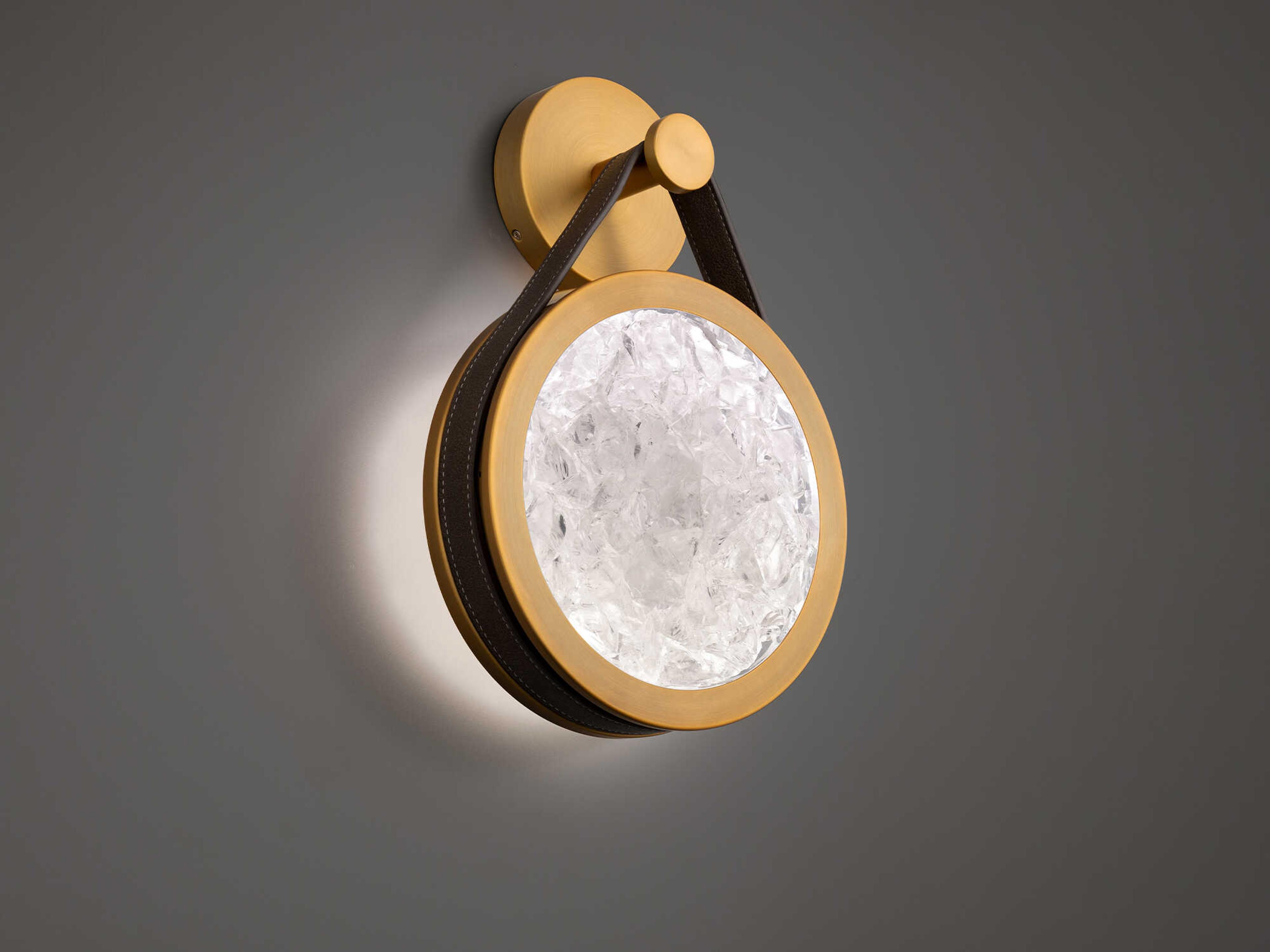 Modern Forms Clare 1-Light Warm Brown Aged Brass Wall Sconce