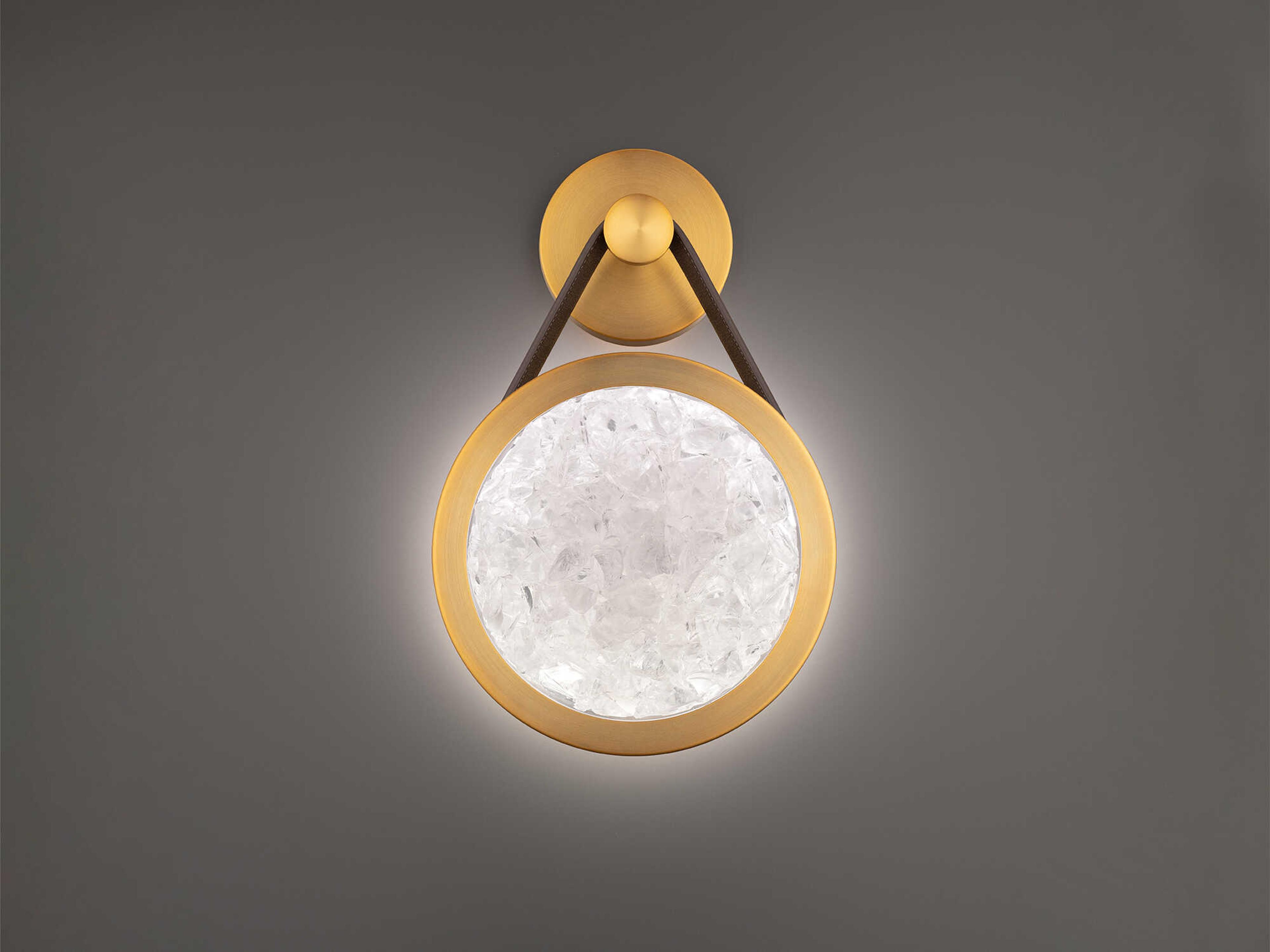 Modern Forms Clare 1-Light Warm Brown Aged Brass Wall Sconce