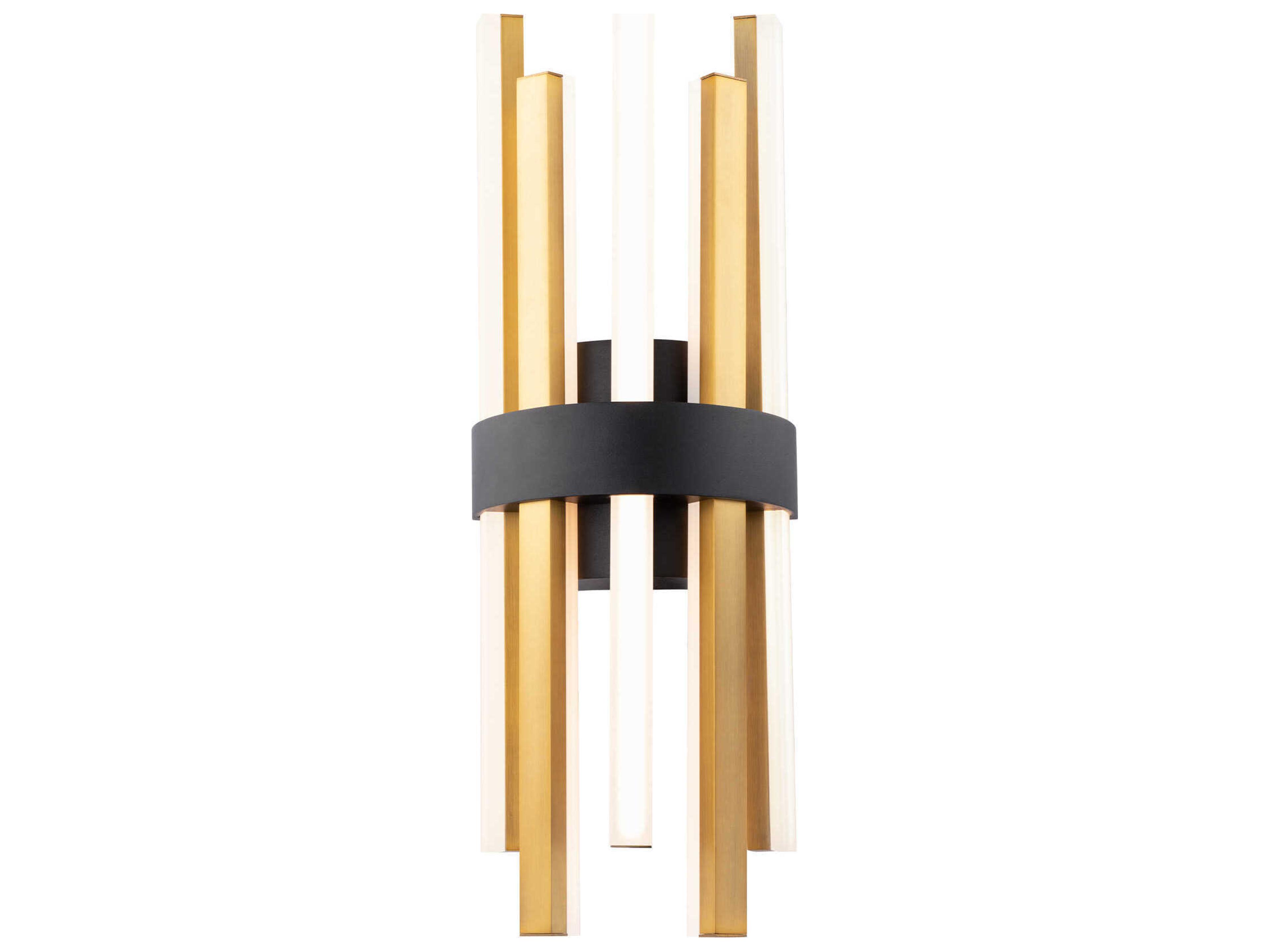 Modern Forms Harmonix 1-Light Black Aged Brass LED Wall Sconce