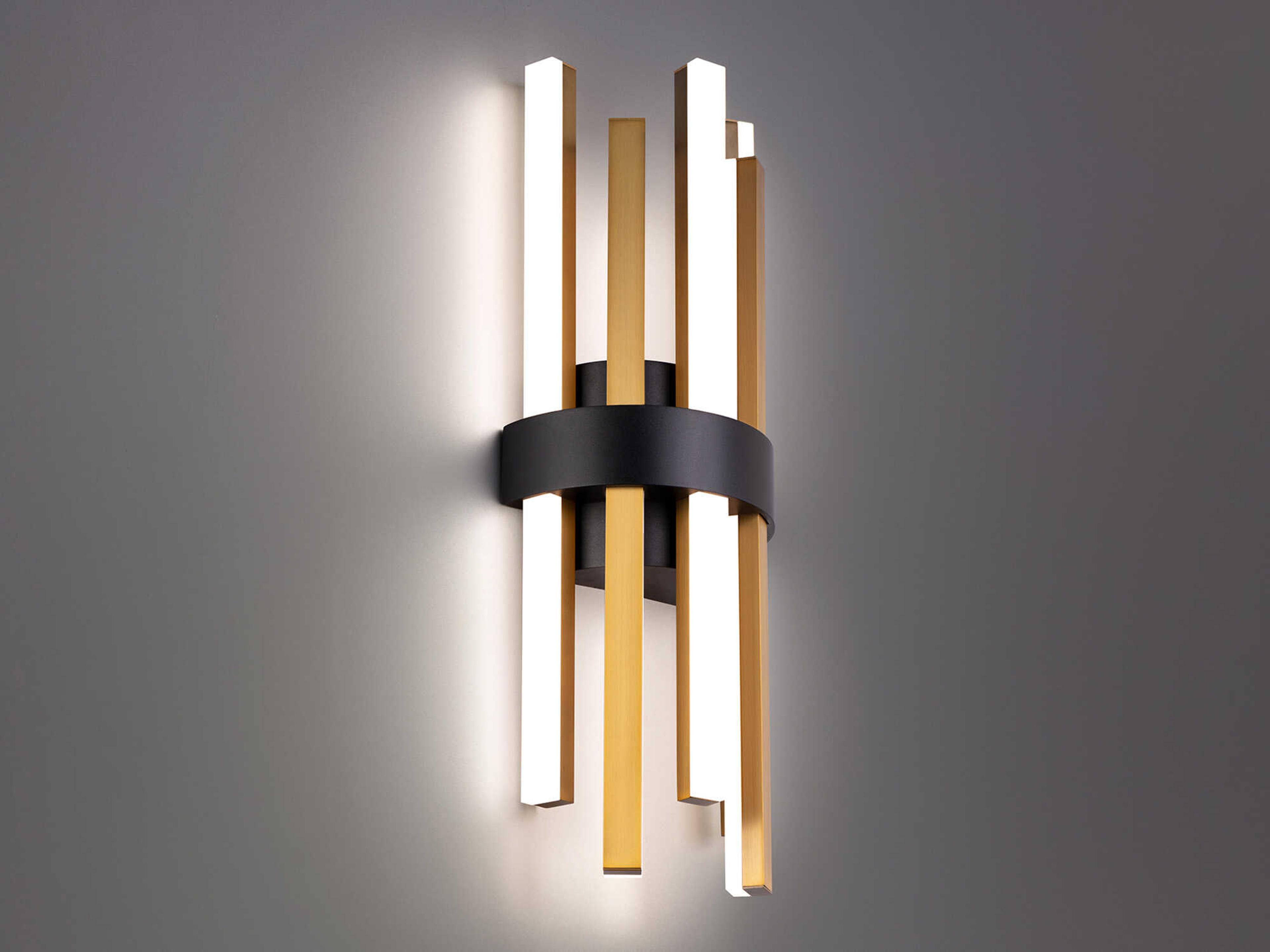Modern Forms Harmonix 1-Light Black Aged Brass LED Wall Sconce
